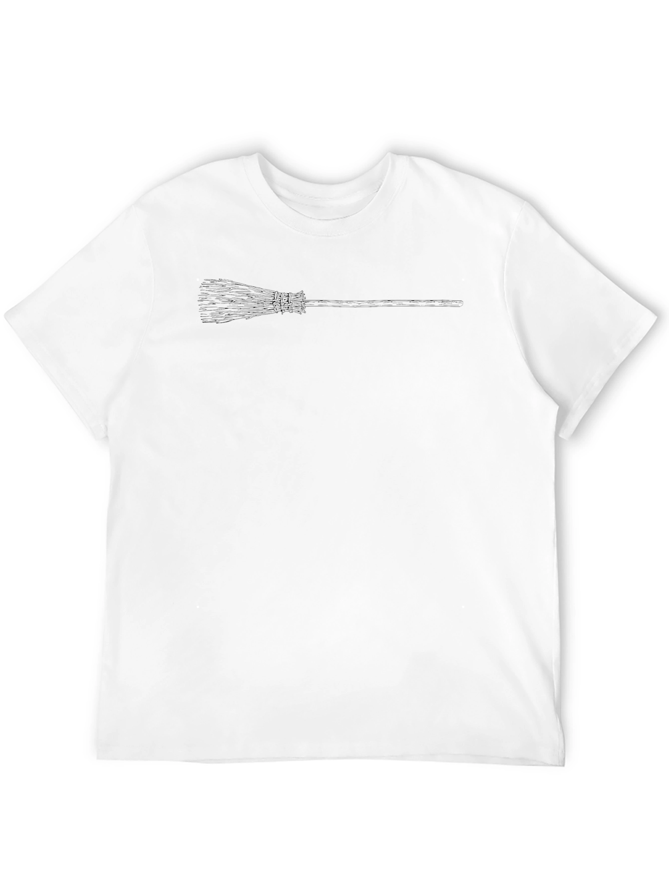 Mens Black Broomstick Graphic Tee