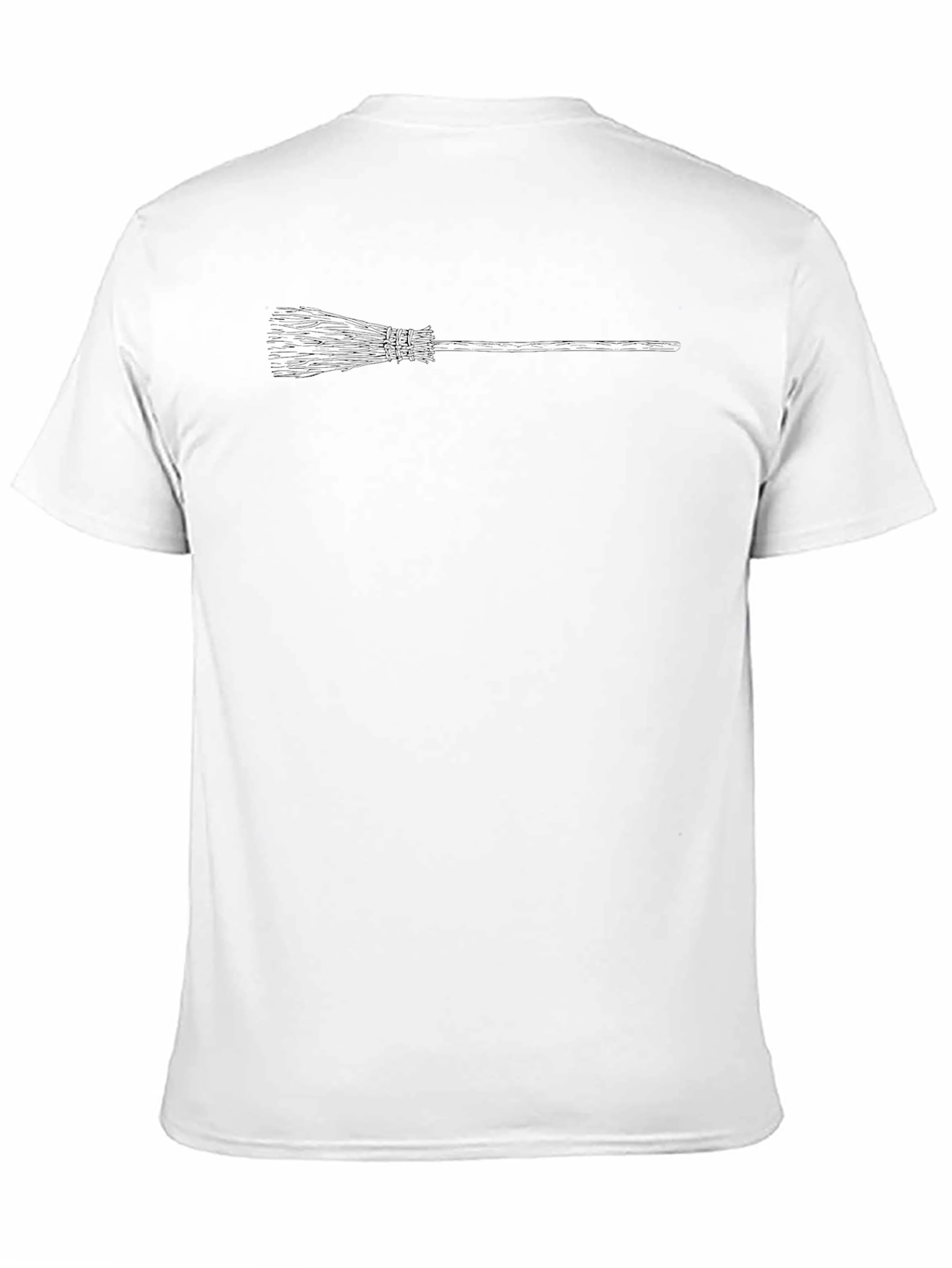 Mens Black Broomstick Graphic Tee