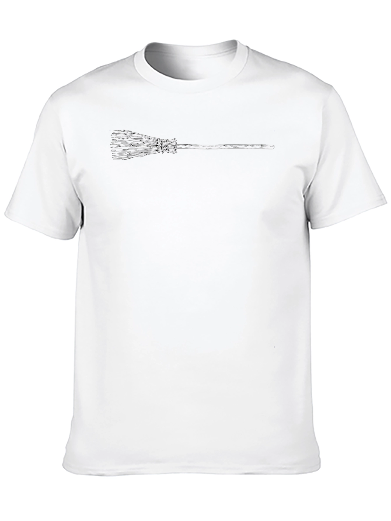 Mens Black Broomstick Graphic Tee