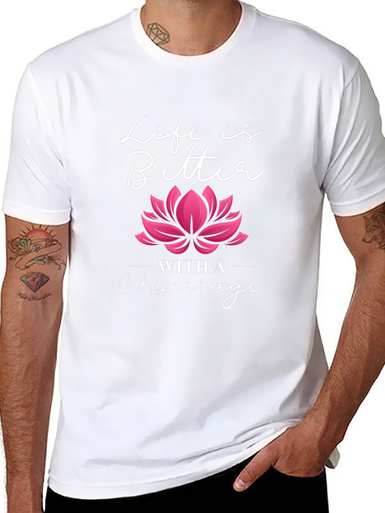 Life is Better with a Massage Black T-Shirt