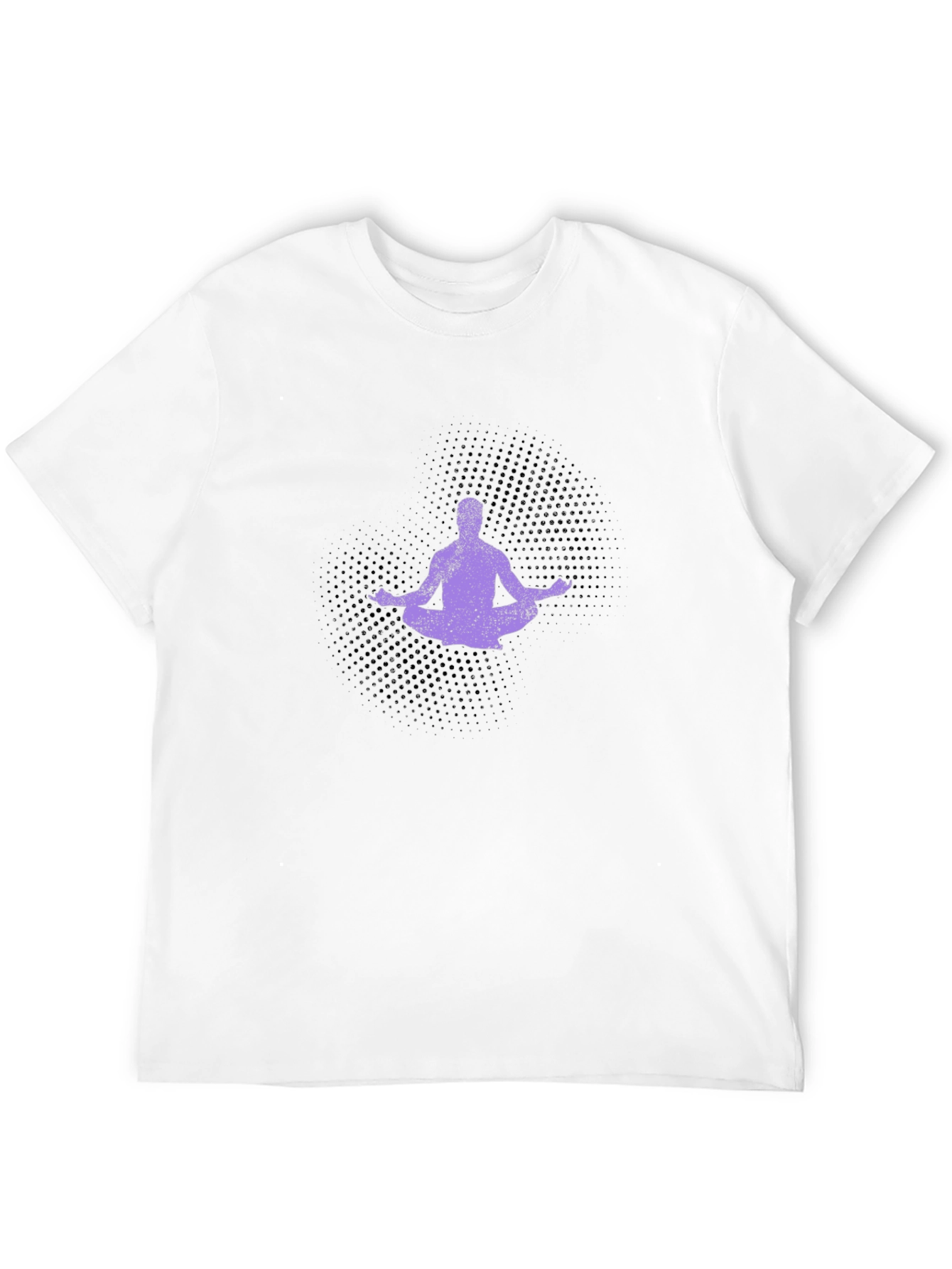 Yoga Meditation Graphic Tee - Black Cotton Comfort