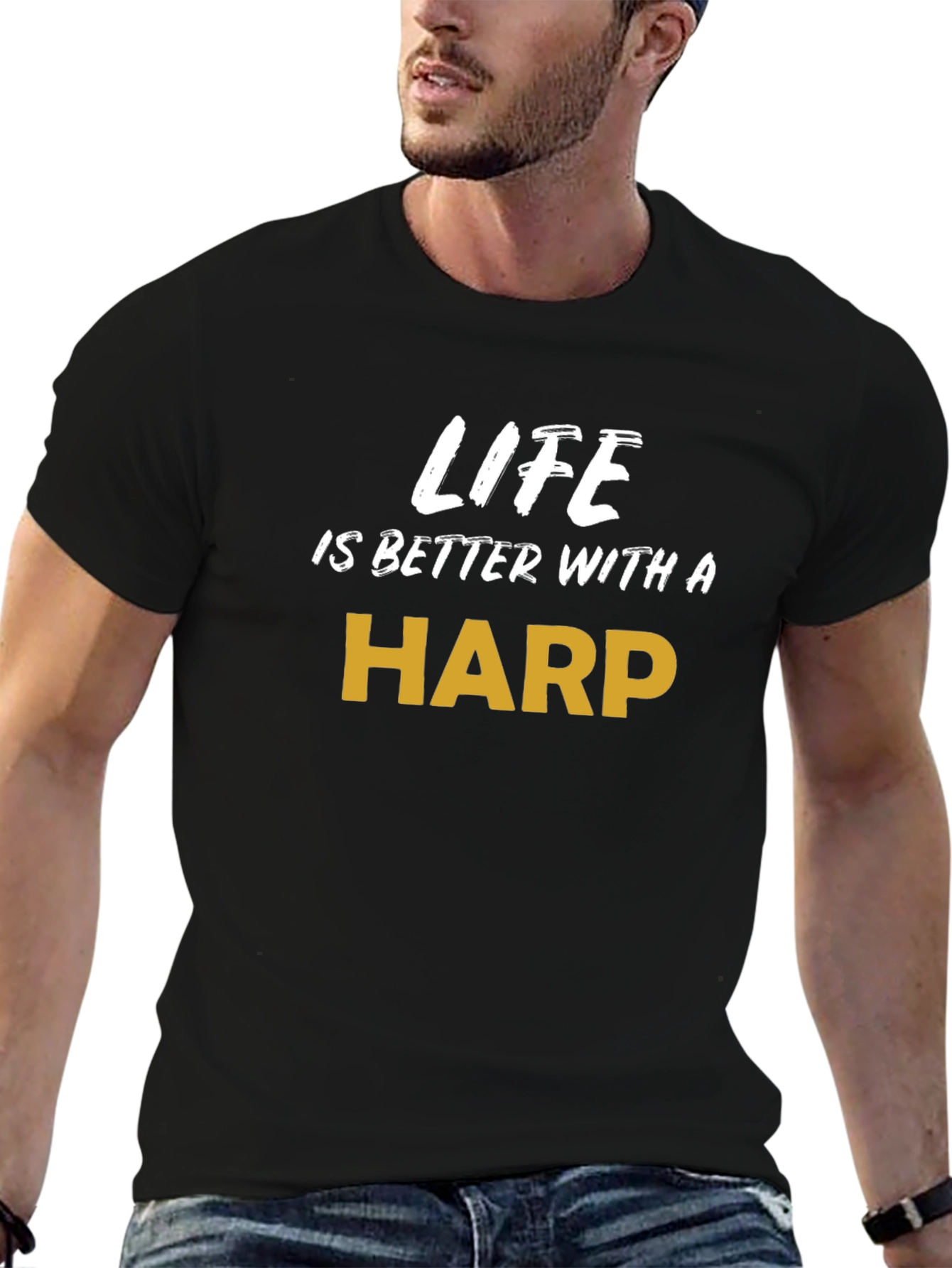 Life is Better with a Harp - Graphic Tee