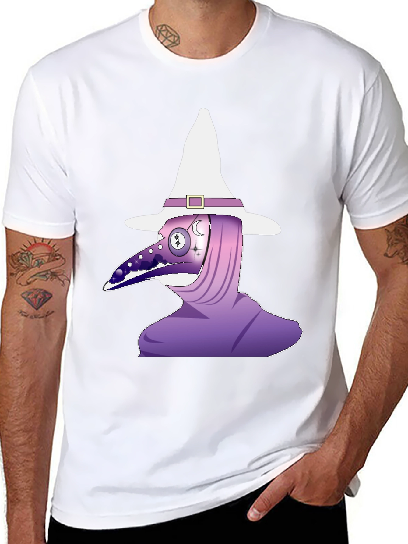Plague Doctor Witch Black T-Shirt