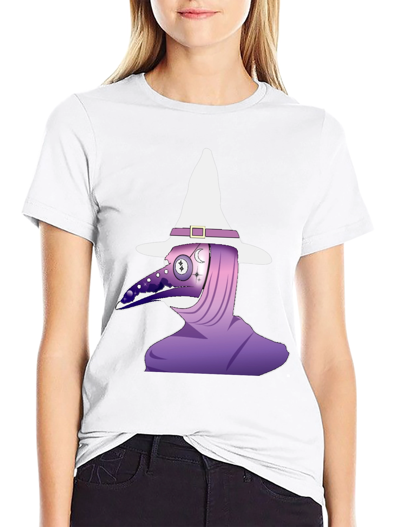 Plague Doctor Witch Black T-Shirt