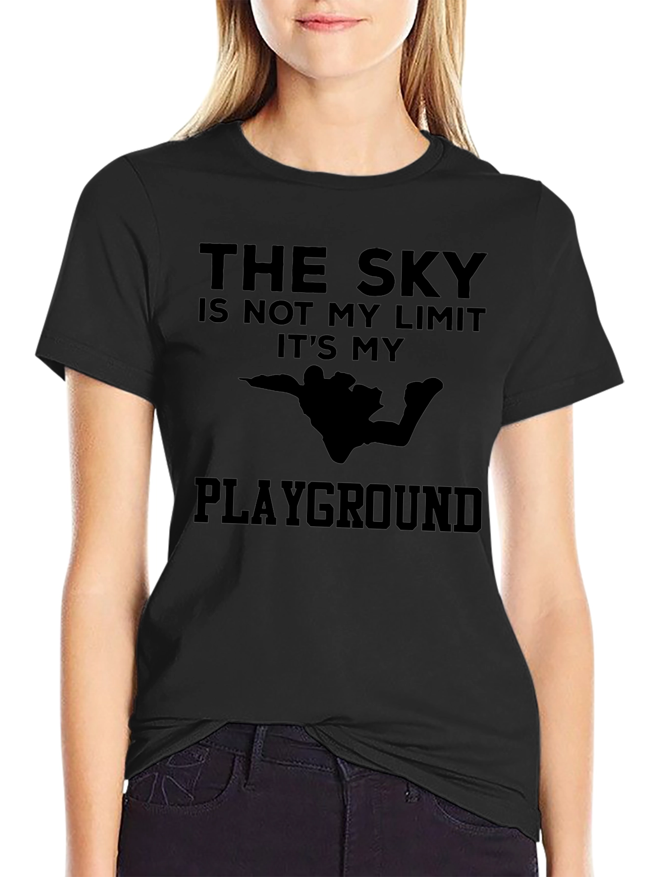 The Sky is My Playground Black T-Shirt