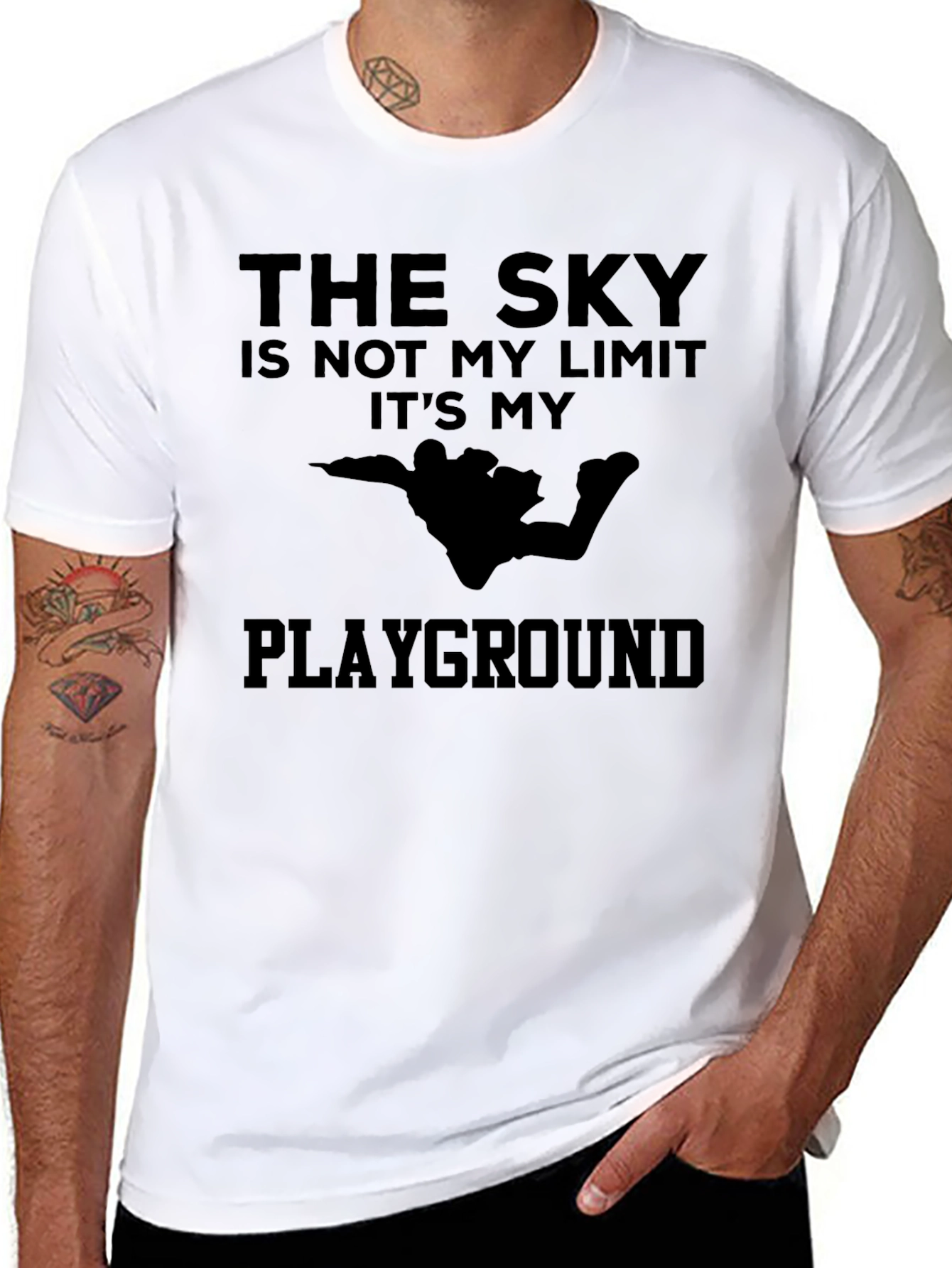 The Sky is My Playground Black T-Shirt