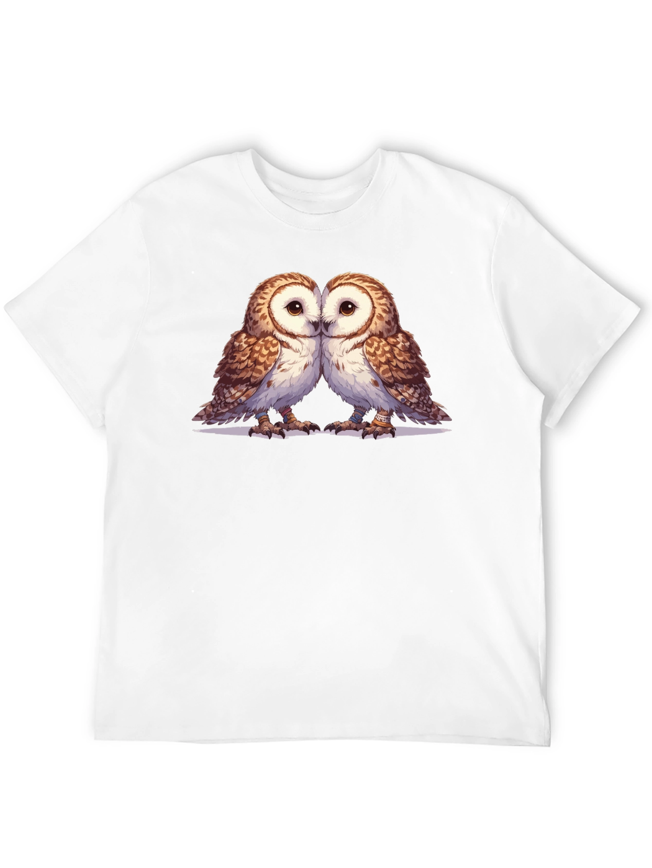 Owl Love Graphic Tee - Soft Black Cotton Blend