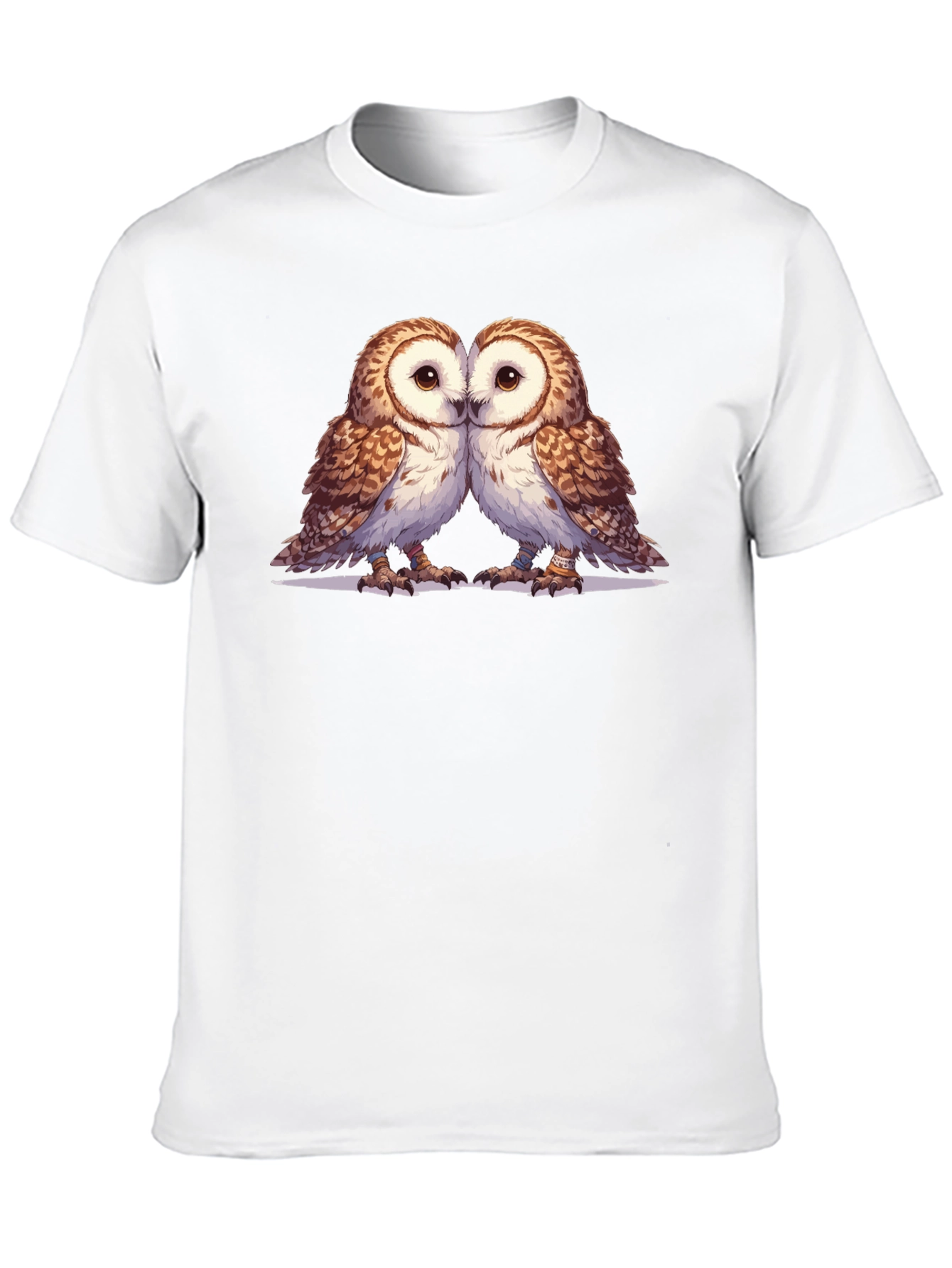 Owl Love Graphic Tee - Soft Black Cotton Blend