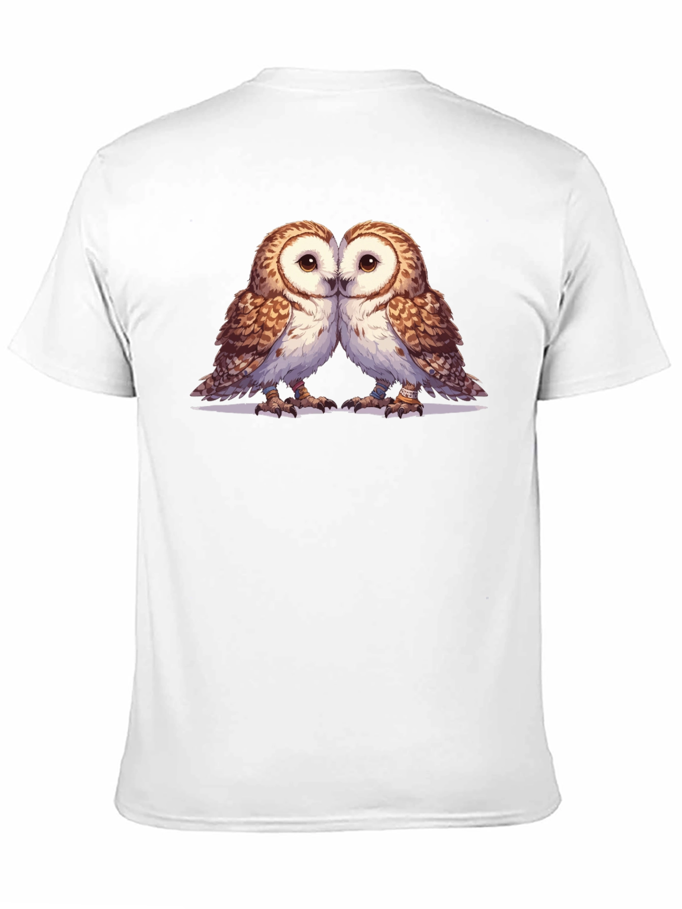 Owl Love Graphic Tee - Soft Black Cotton Blend