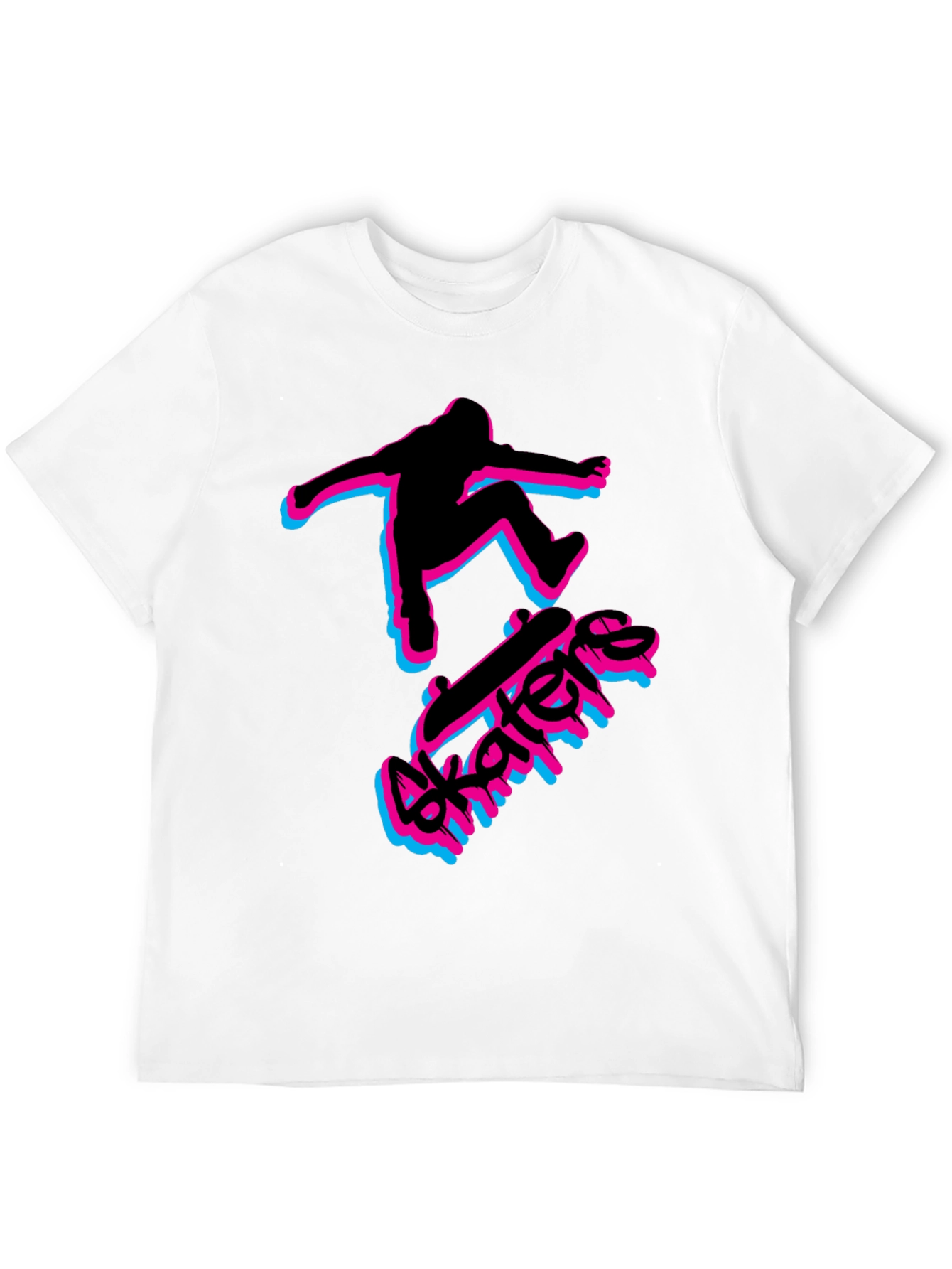 Skater Graphic Black T-Shirt - Cool Streetwear