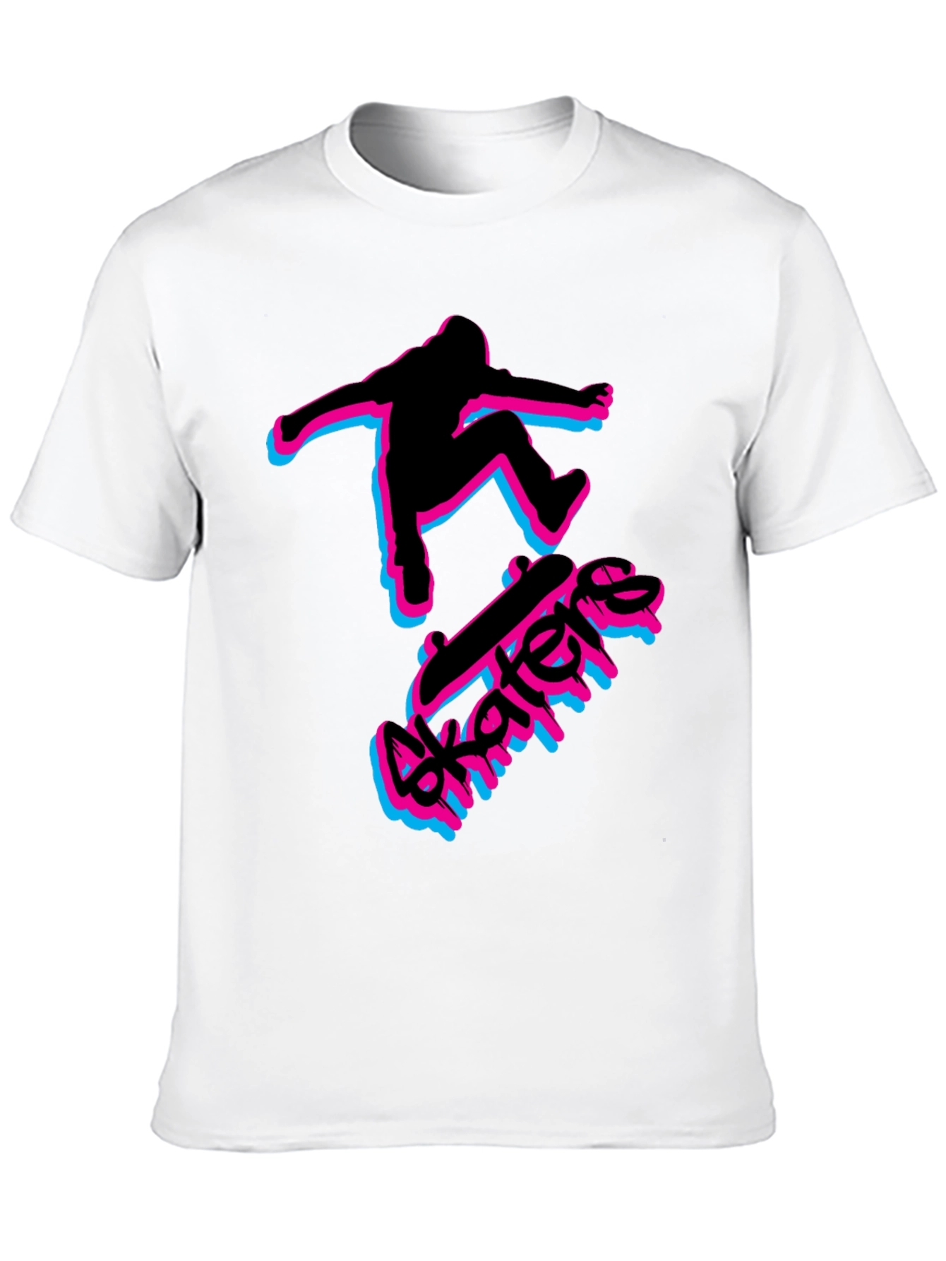 Skater Graphic Black T-Shirt - Cool Streetwear