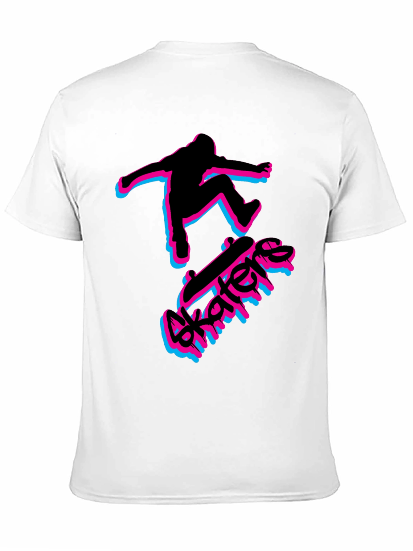 Skater Graphic Black T-Shirt - Cool Streetwear