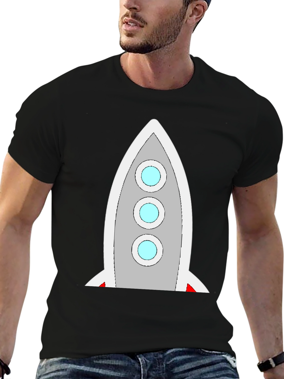 Rocket Graphic Tee - Space Exploration Style!