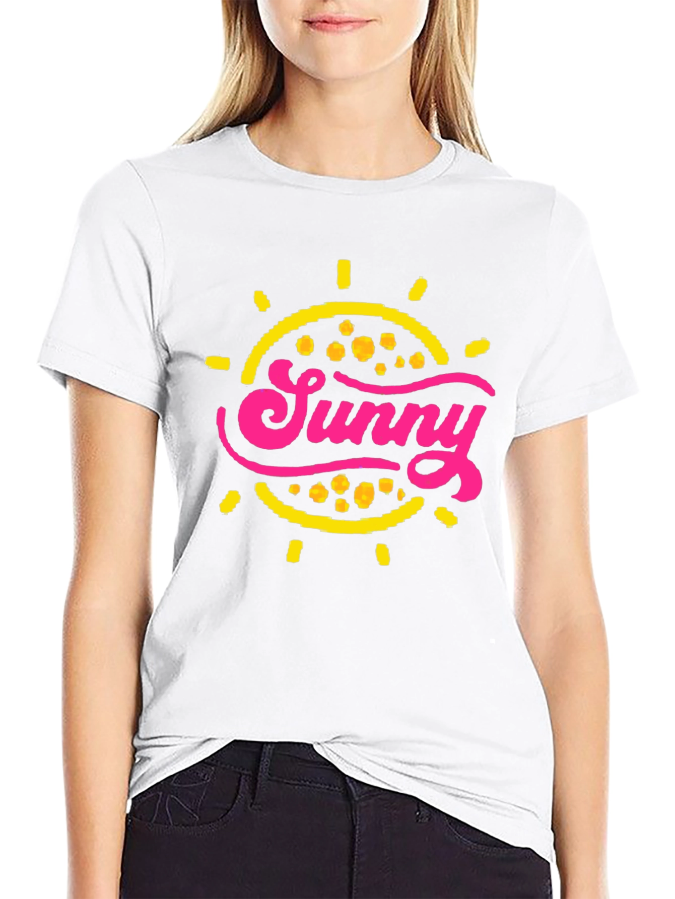 Sunny Graphic T-Shirt - Black Cotton Blend