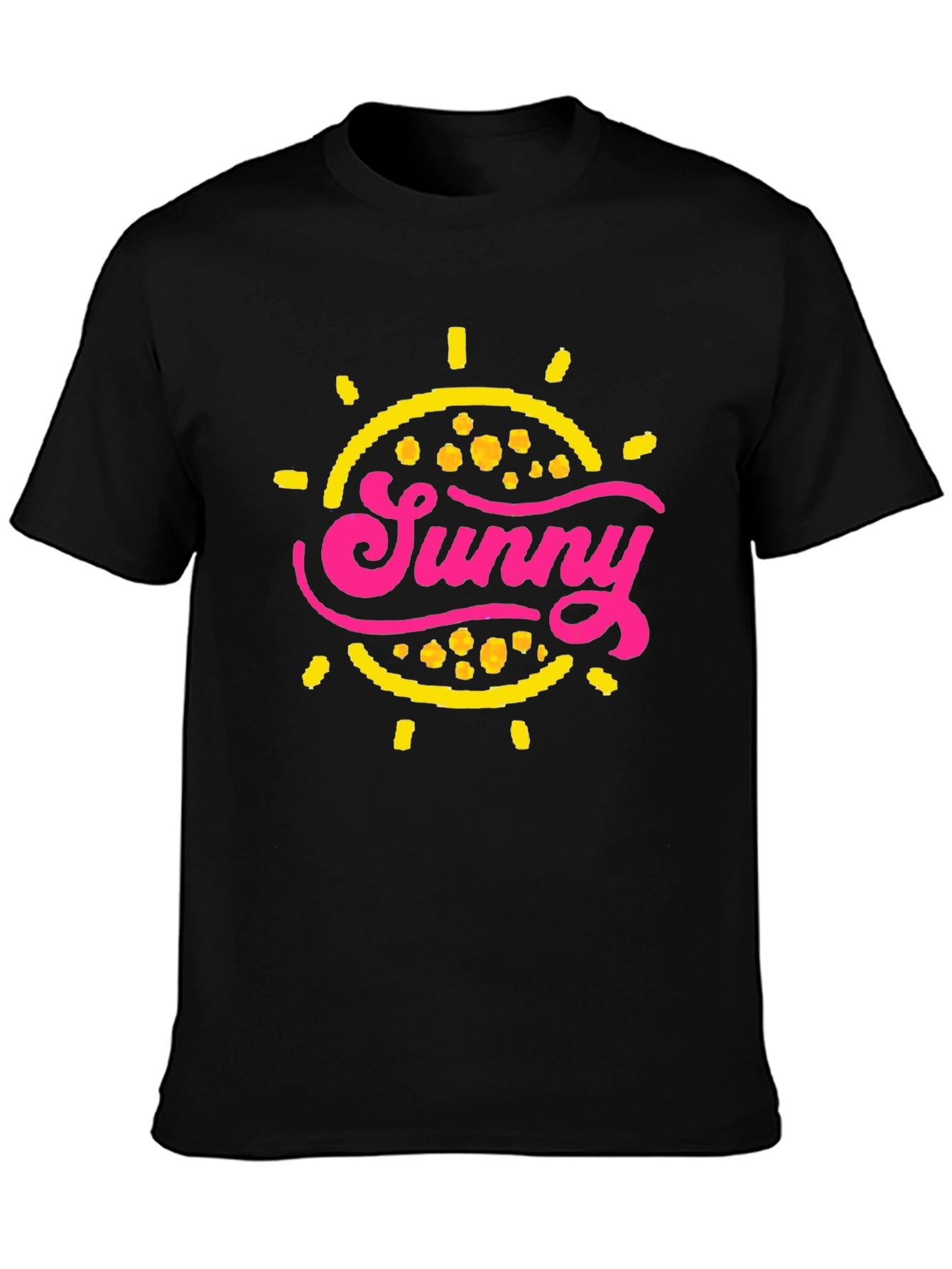 Sunny Graphic T-Shirt - Black Cotton Blend