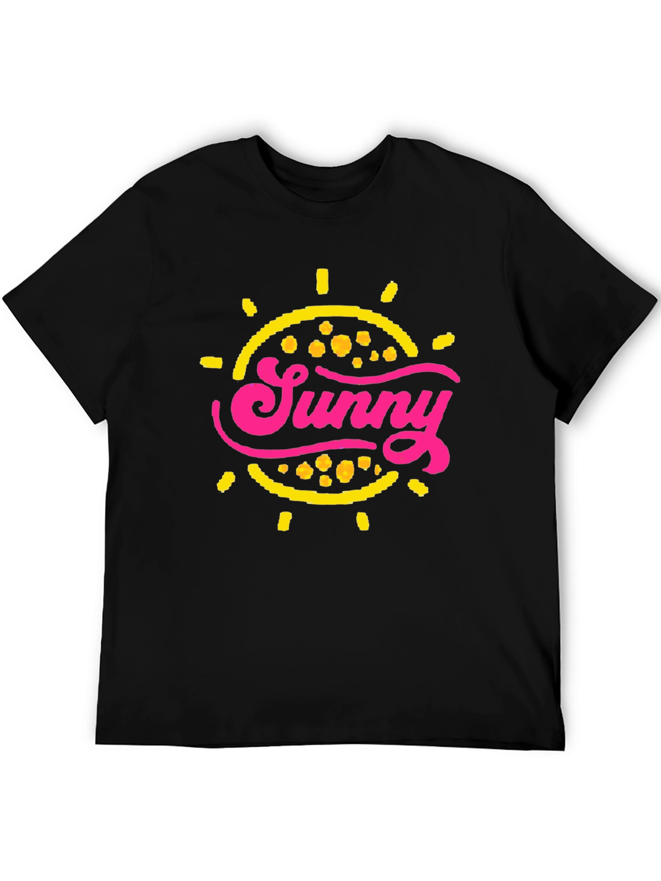 Sunny Graphic T-Shirt - Black Cotton Blend