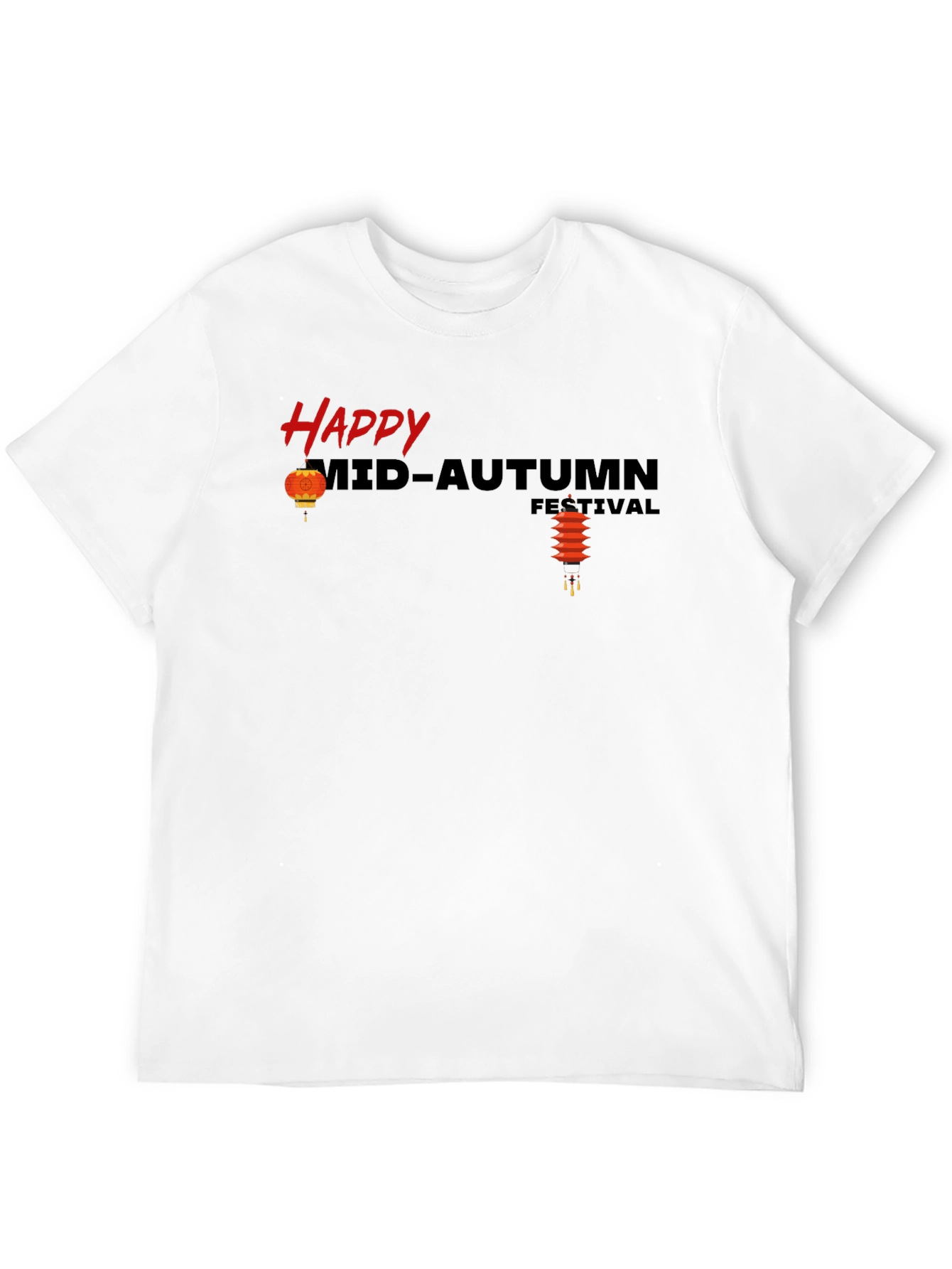 Happy Mid-Autumn Festival Black T-Shirt