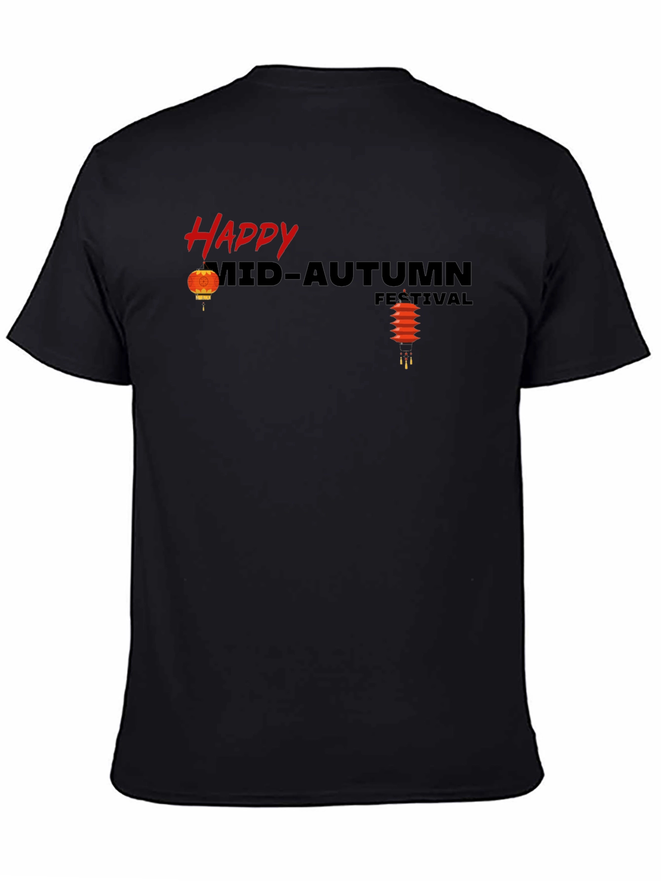 Happy Mid-Autumn Festival Black T-Shirt