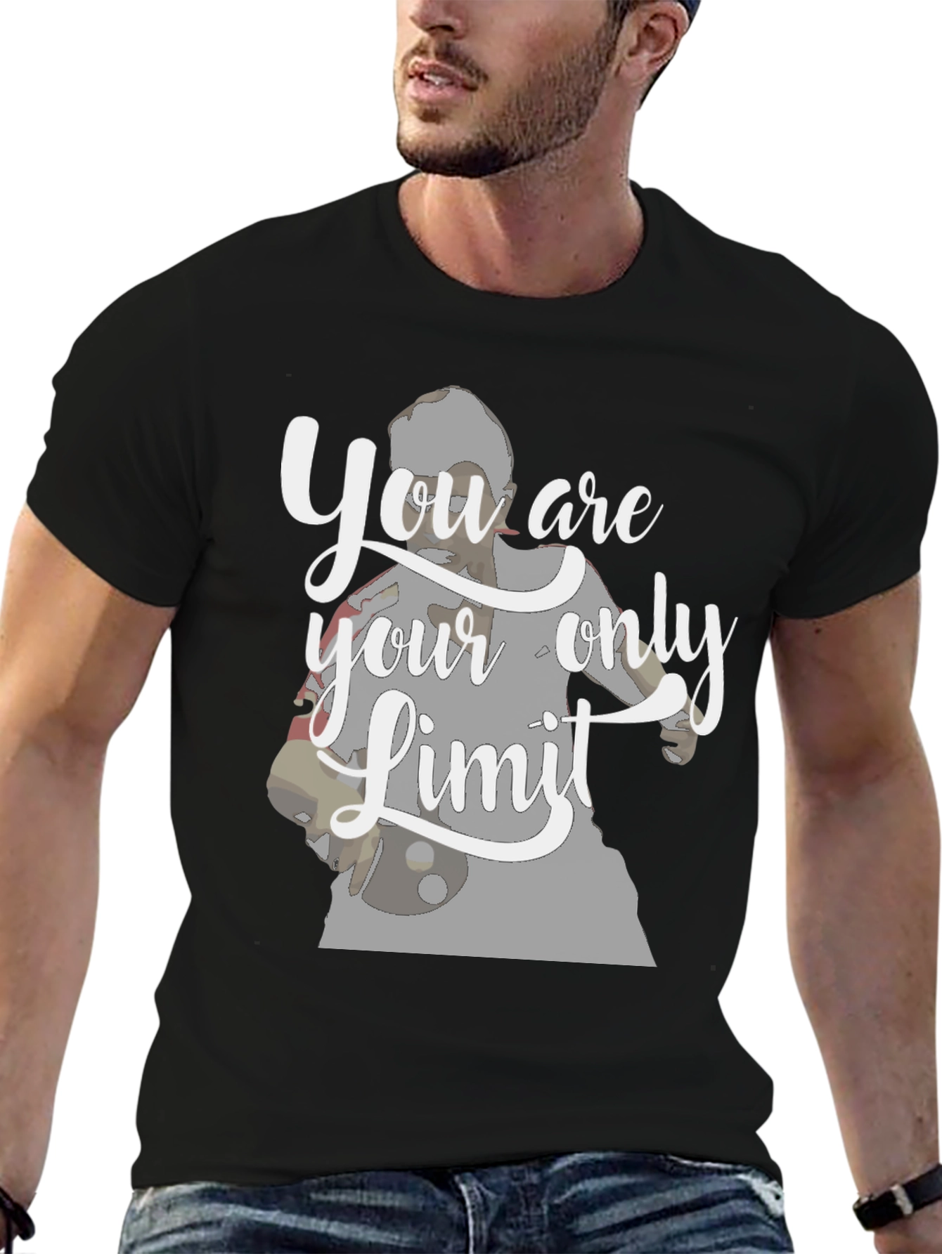 Motivational Your Only Limit Black T-Shirt