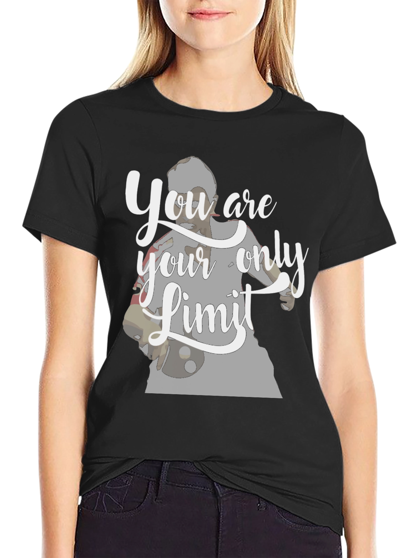 Motivational Your Only Limit Black T-Shirt