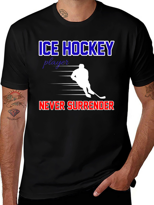 Ice Hockey Never Surrender Graphic T-Shirt