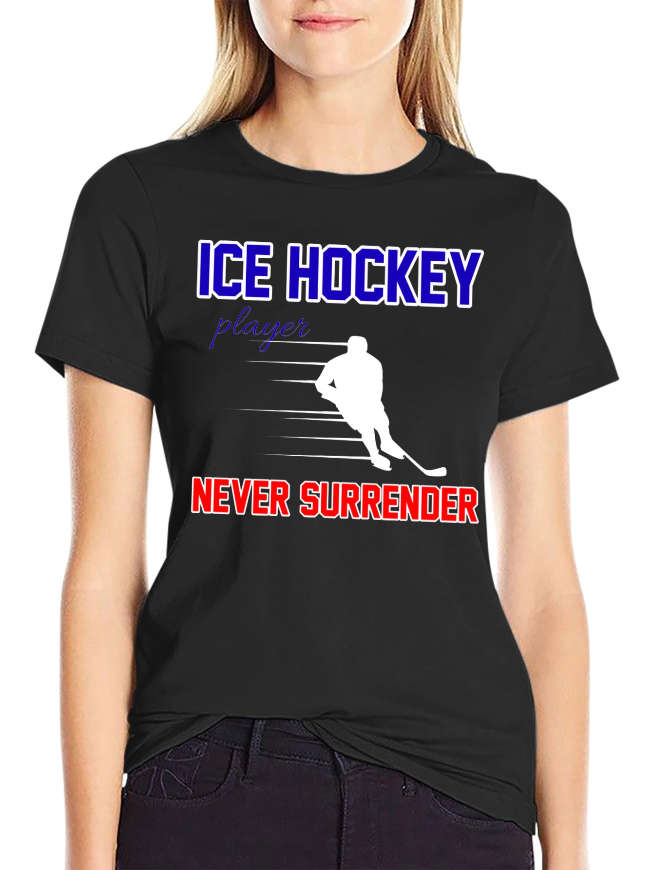 Ice Hockey Never Surrender Graphic T-Shirt