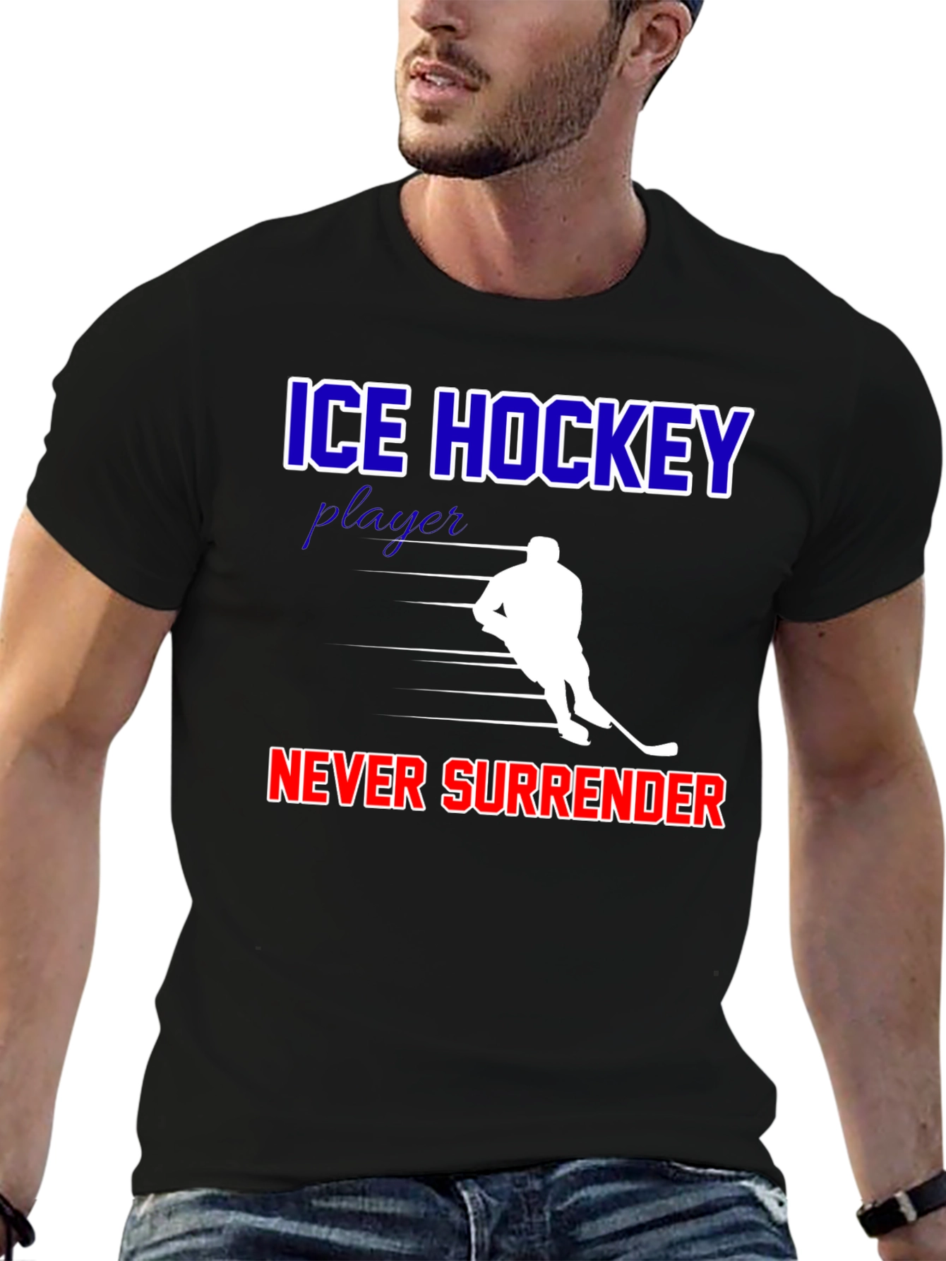 Ice Hockey Never Surrender Graphic T-Shirt