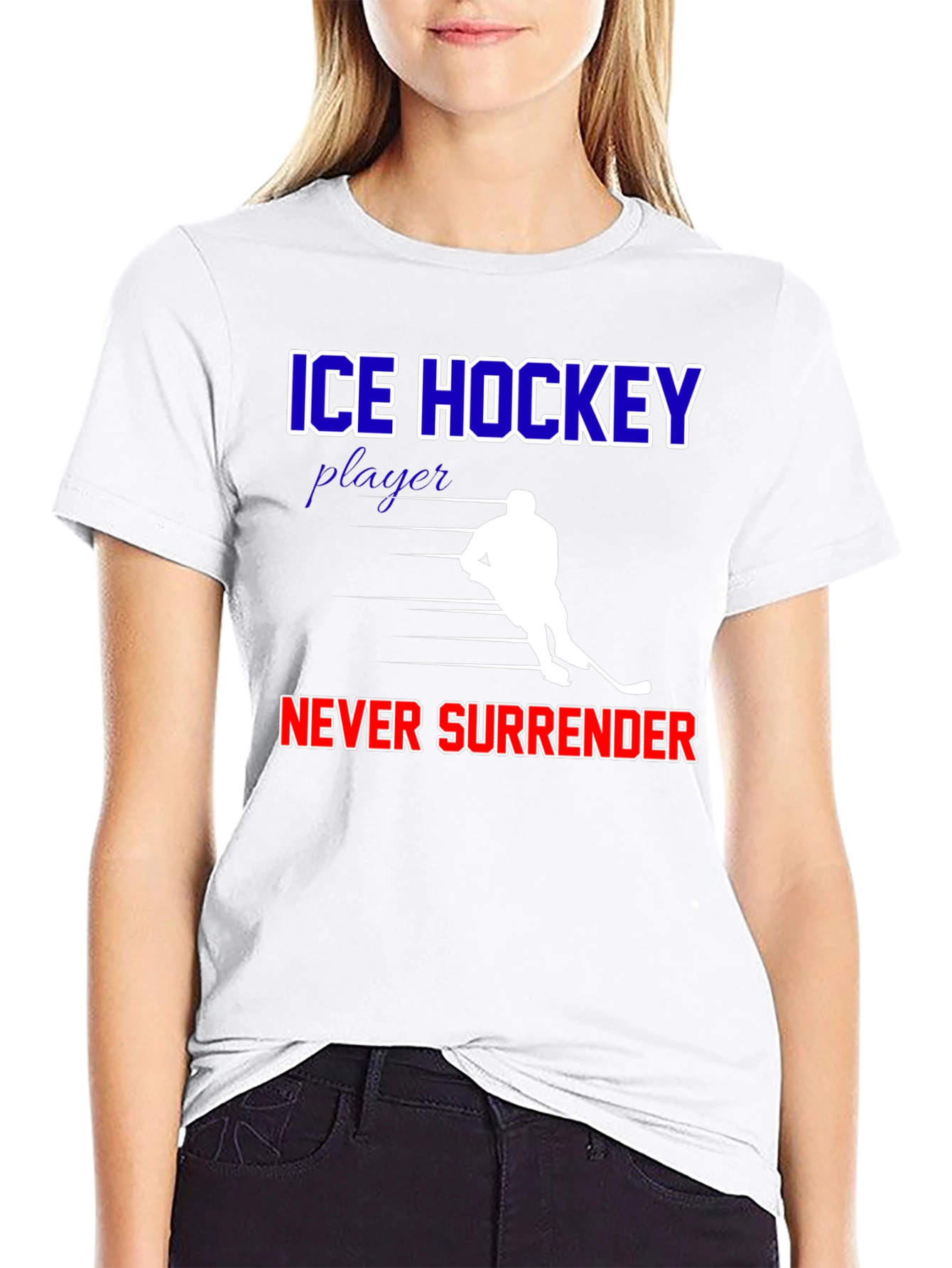 Ice Hockey Never Surrender Graphic T-Shirt