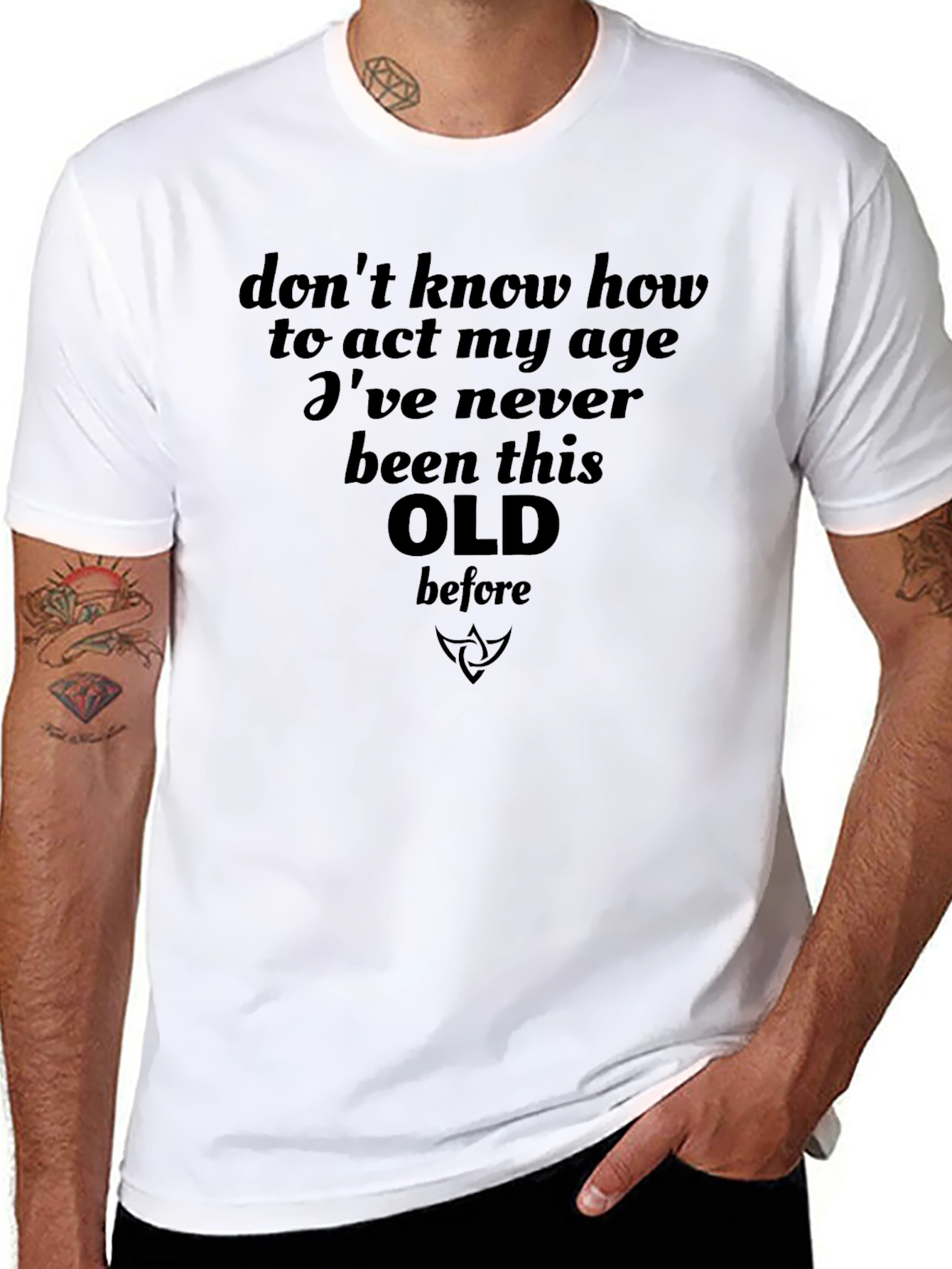Funny Too Old Black Graphic T-Shirt