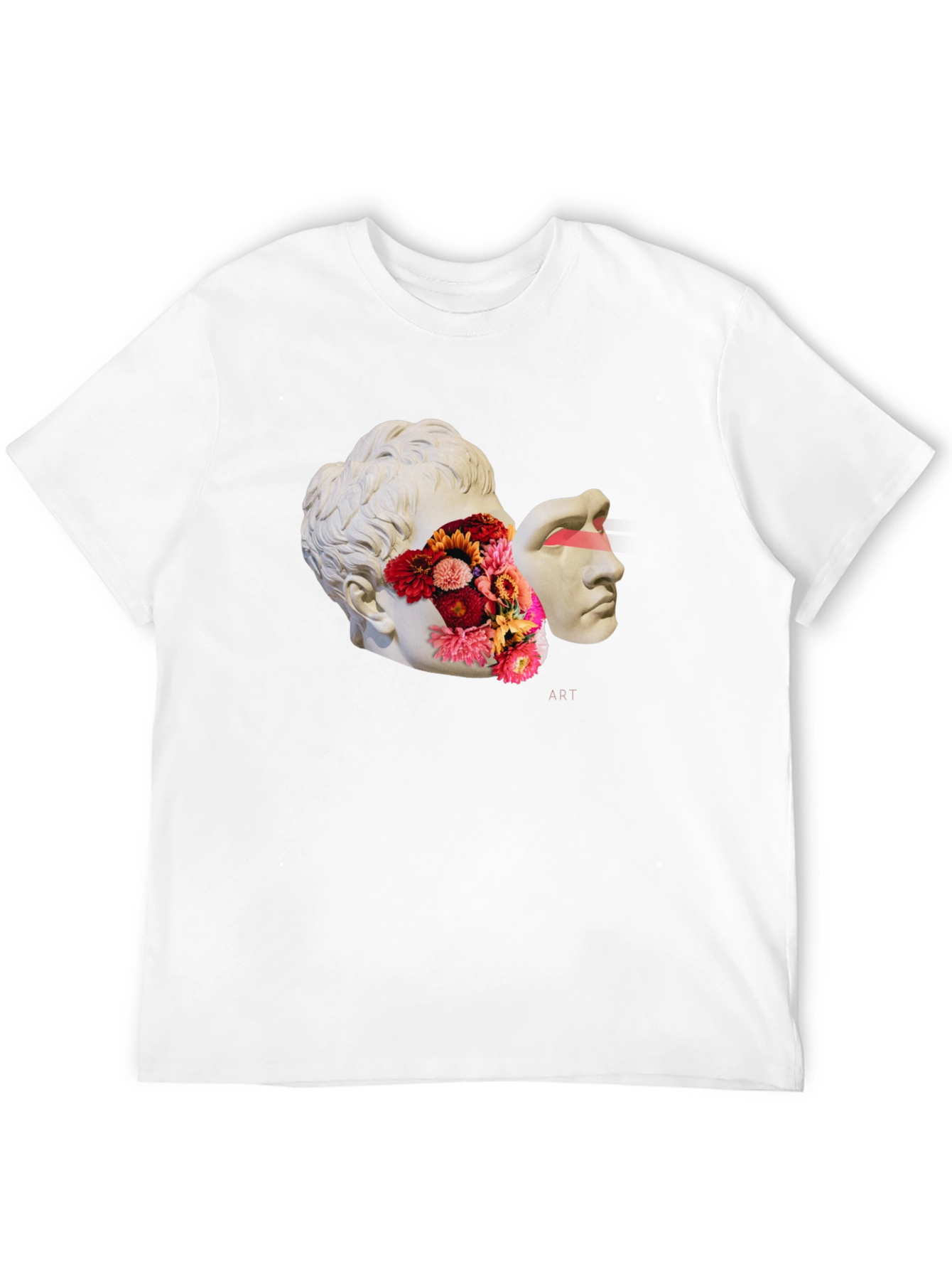Surreal Art T-Shirt - Floral Statue Design