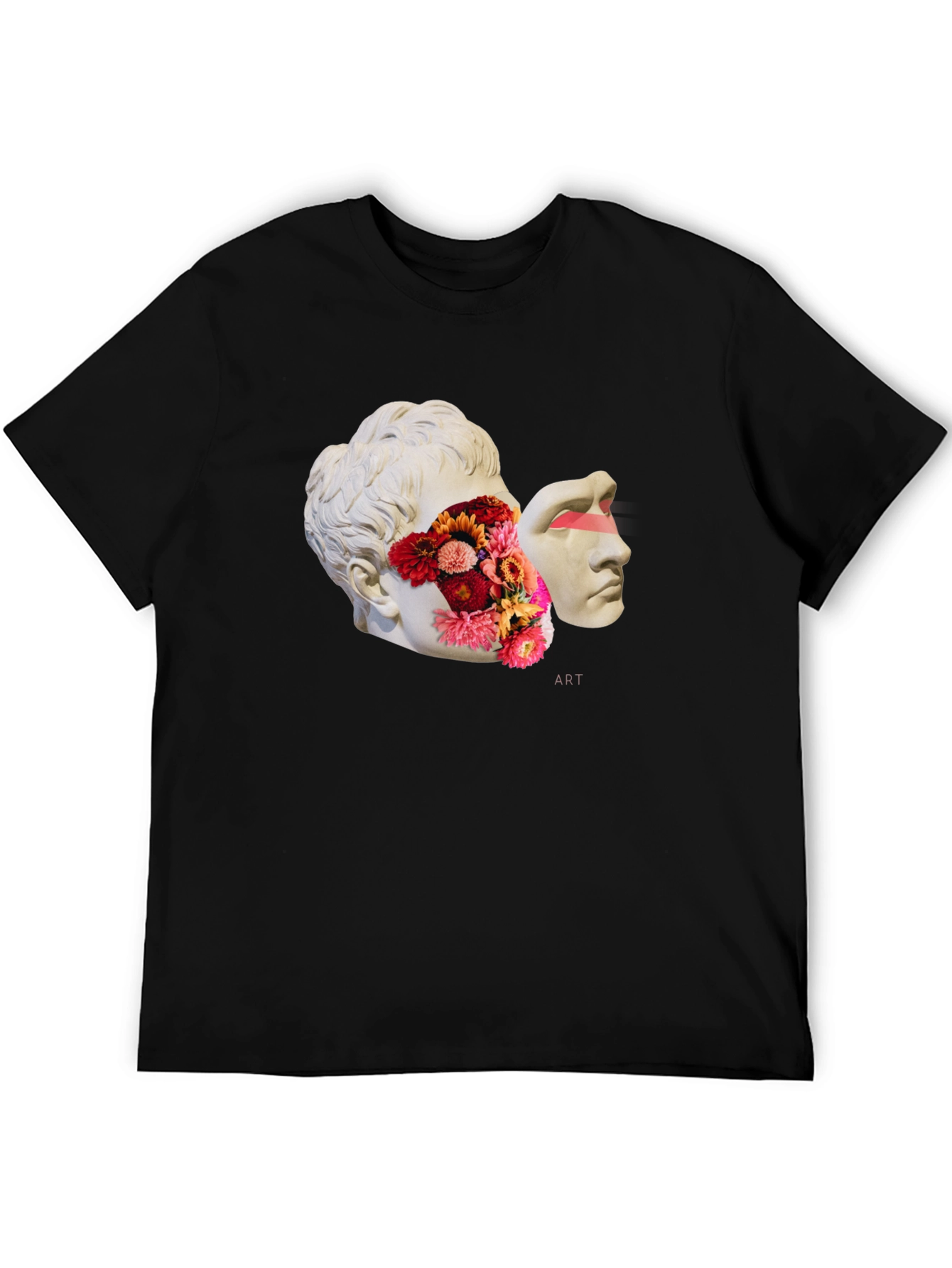 Surreal Art T-Shirt - Floral Statue Design