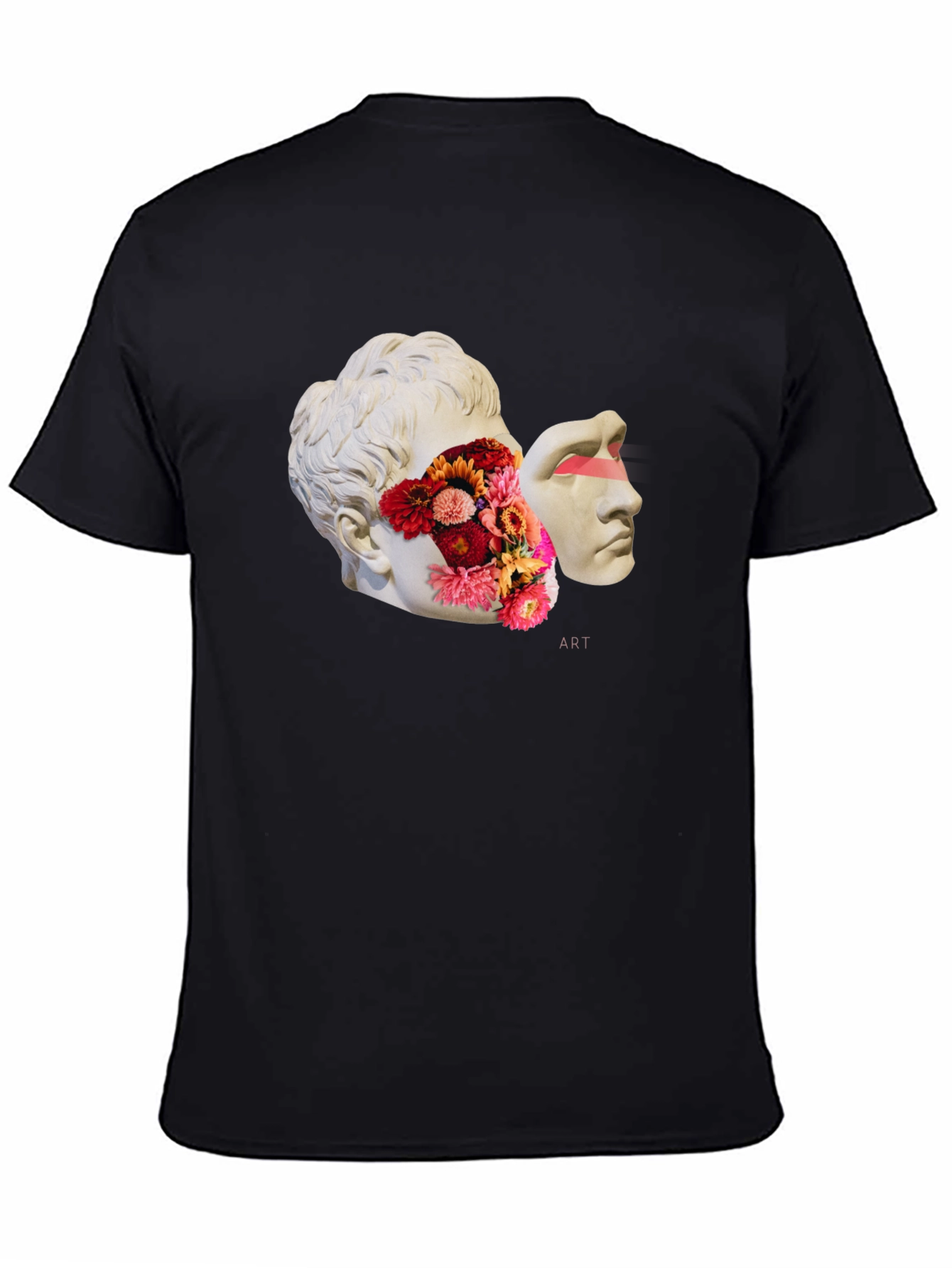 Surreal Art T-Shirt - Floral Statue Design