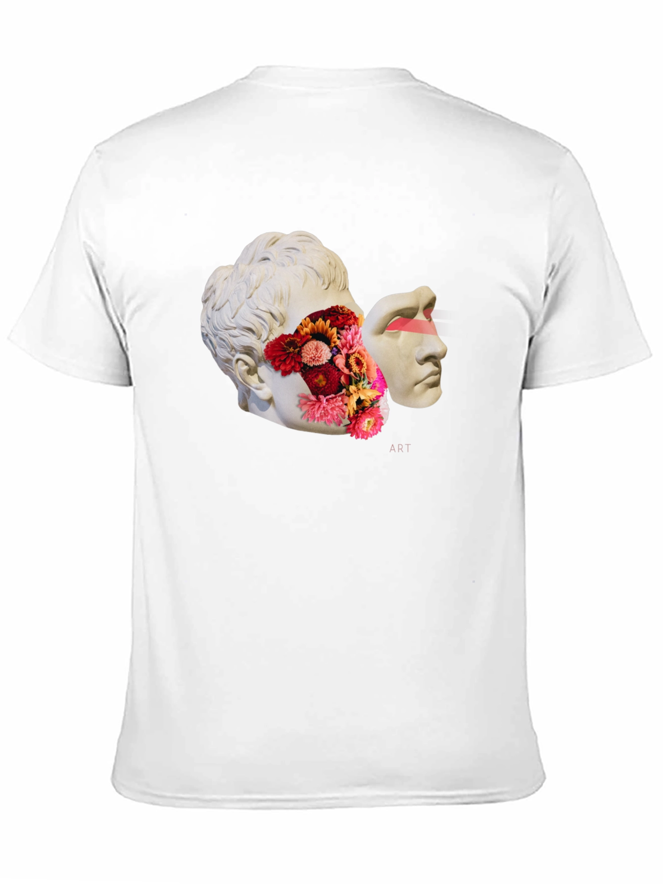 Surreal Art T-Shirt - Floral Statue Design