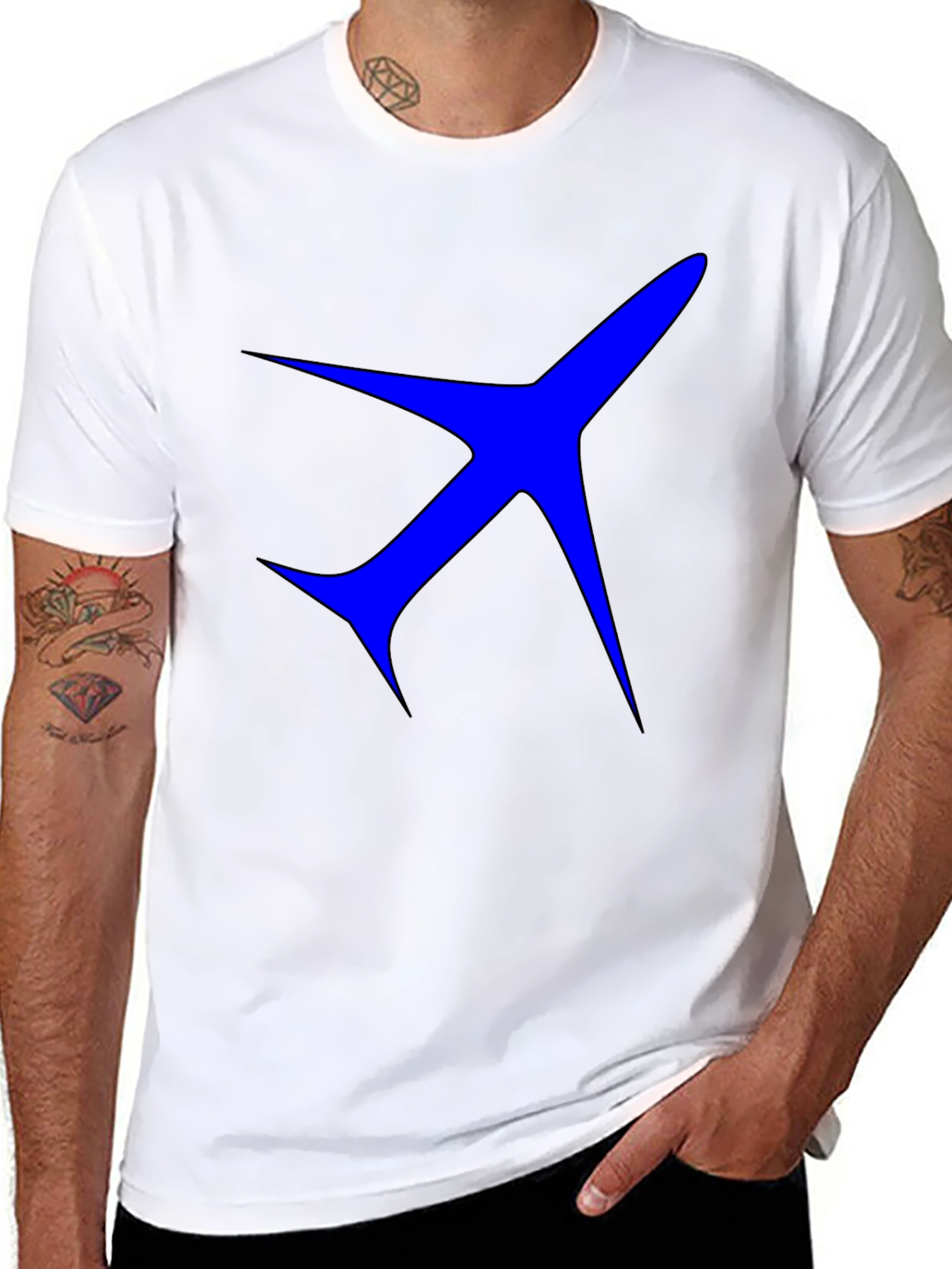 Airplane Graphic Black T-Shirt
