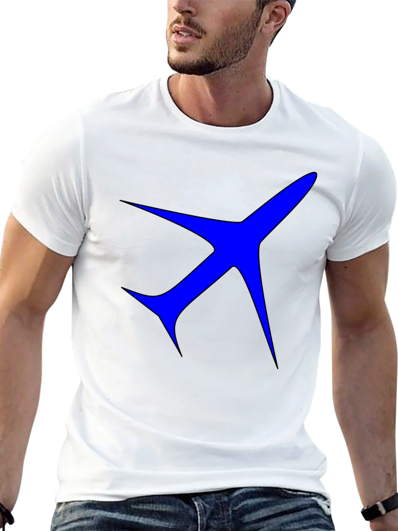 Airplane Graphic Black T-Shirt