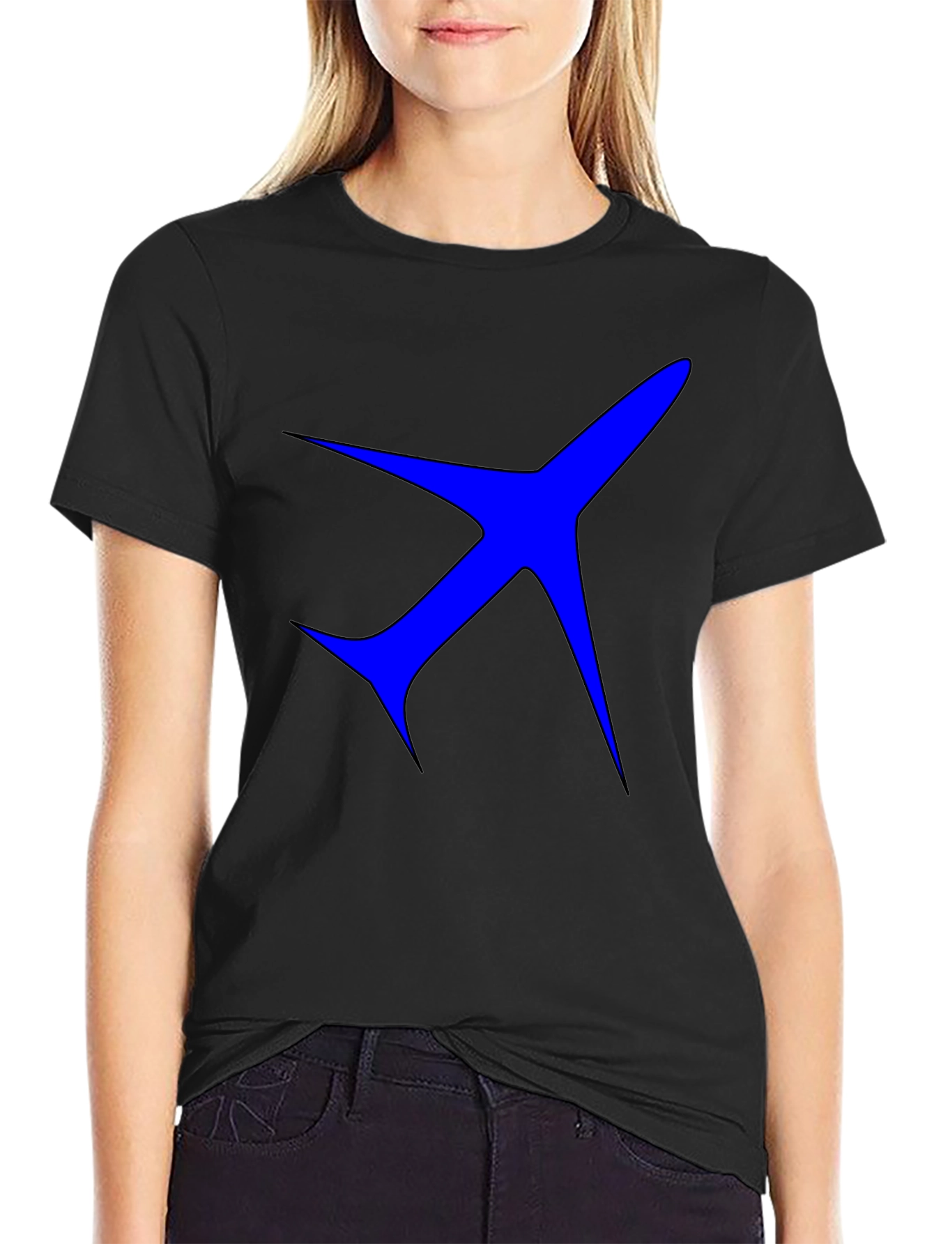 Airplane Graphic Black T-Shirt