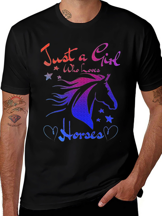 Just A Girl Who Loves Horses Graphic Tee