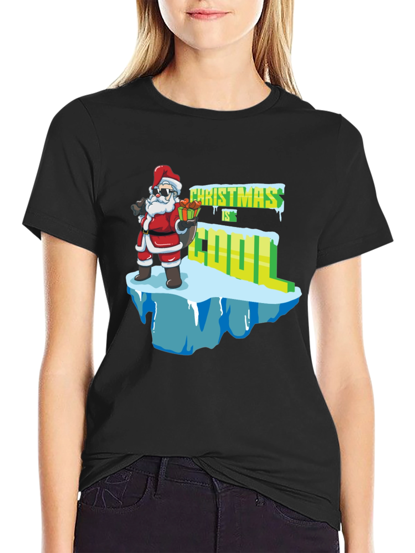 Christmas is Cool T-Shirt Santa Claus Graphic Tee