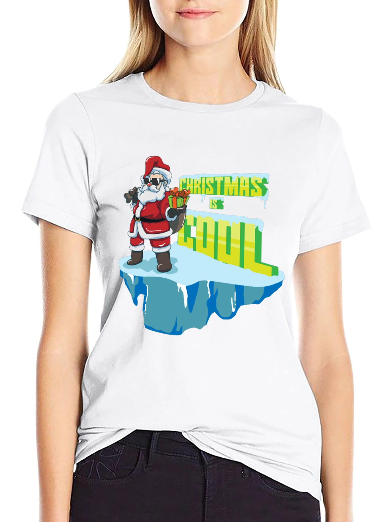 Christmas is Cool T-Shirt Santa Claus Graphic Tee