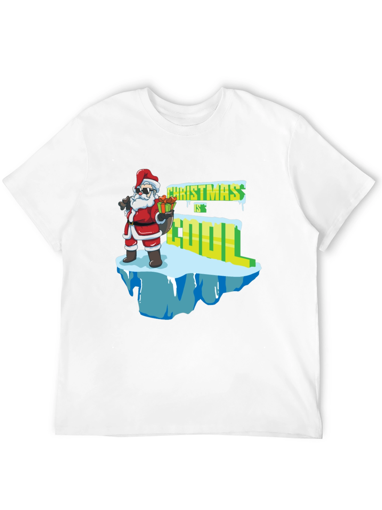 Christmas is Cool T-Shirt Santa Claus Graphic Tee