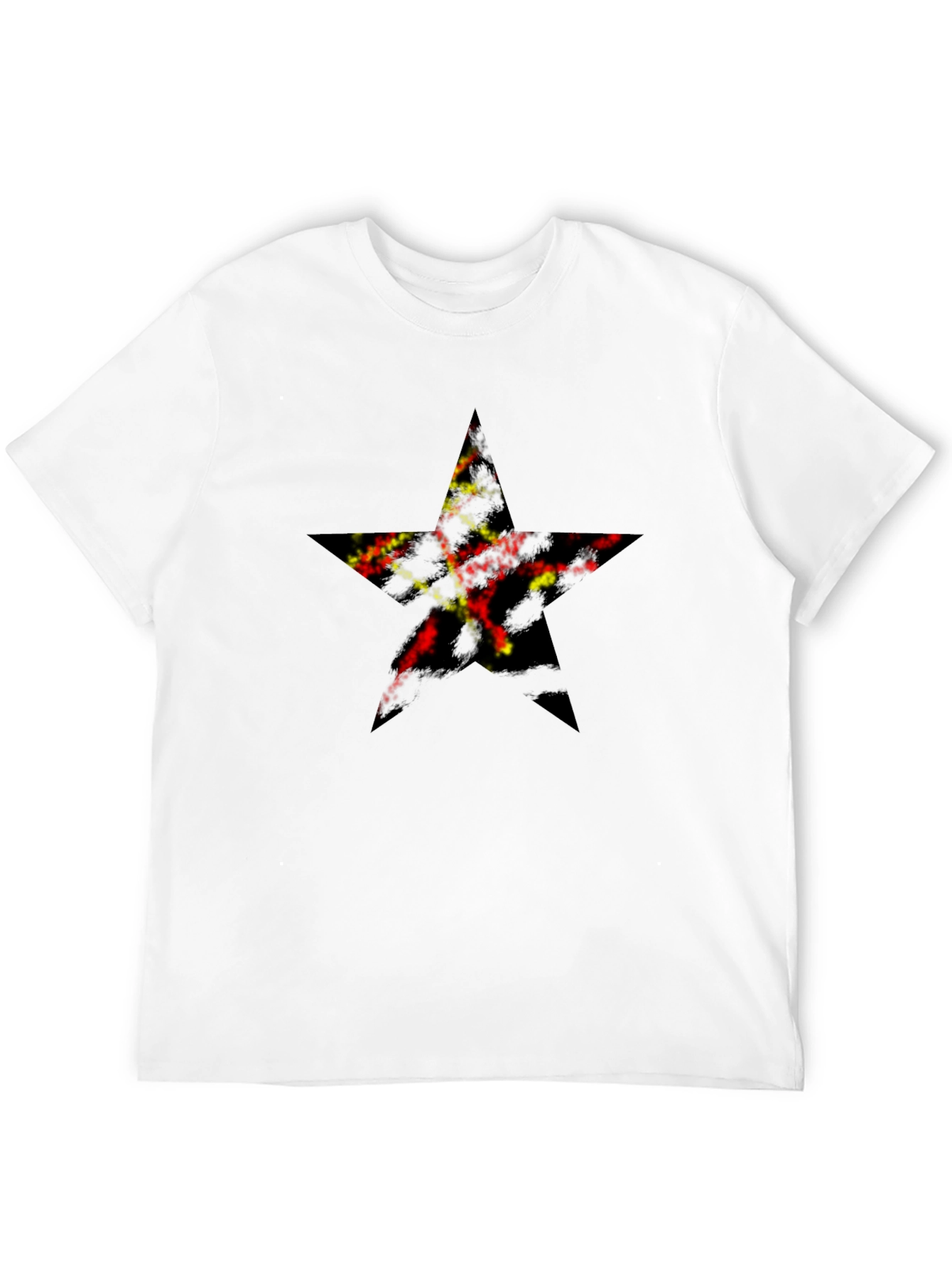 Star Graphic Print Black T-Shirt