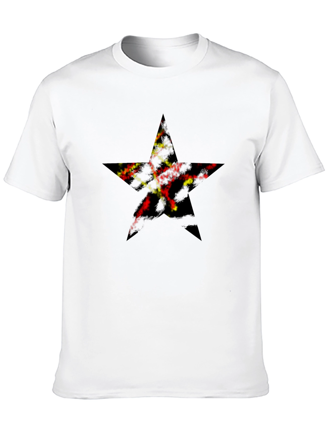 Star Graphic Print Black T-Shirt
