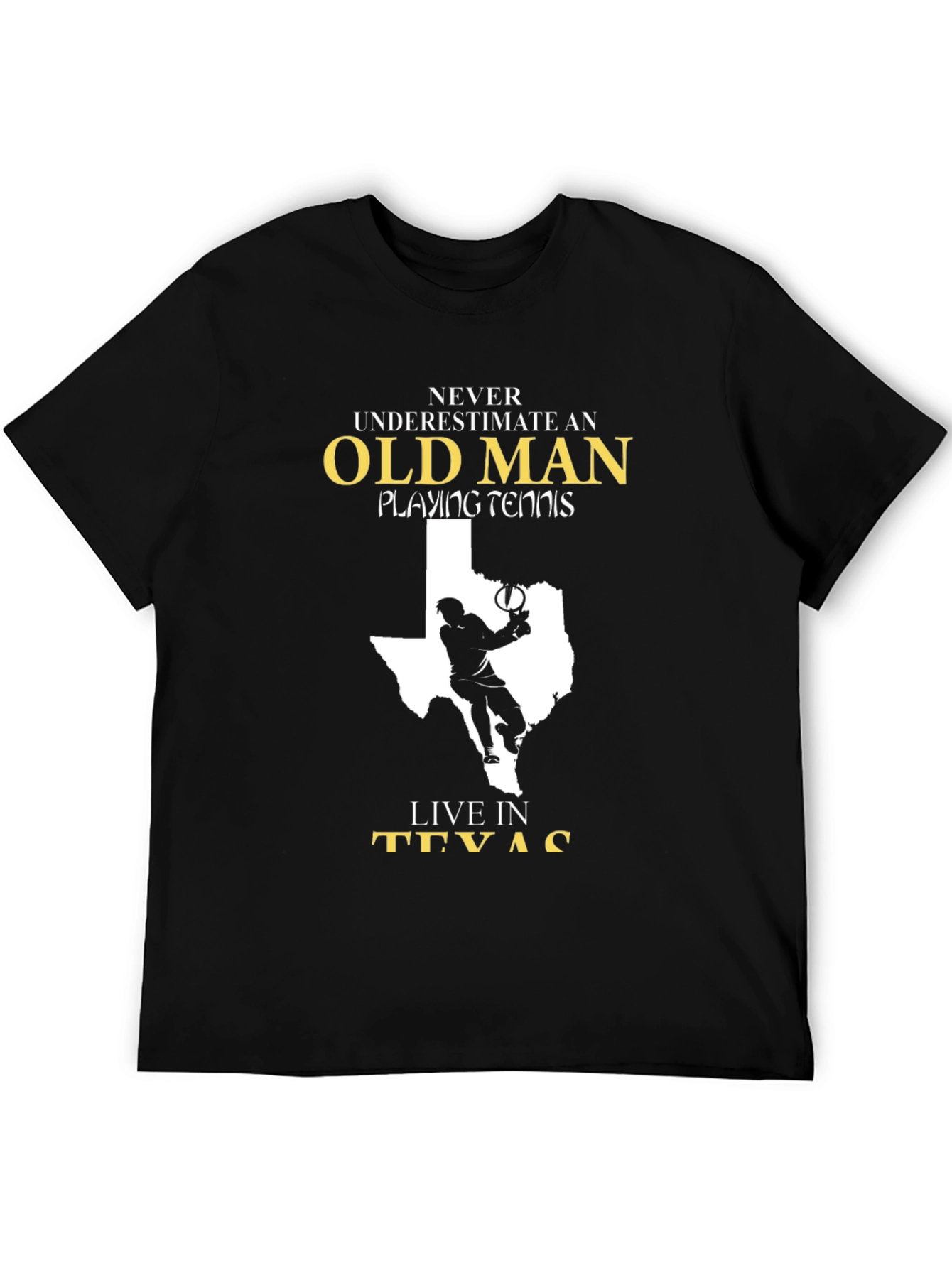 Old Man Tennis Texas T-Shirt