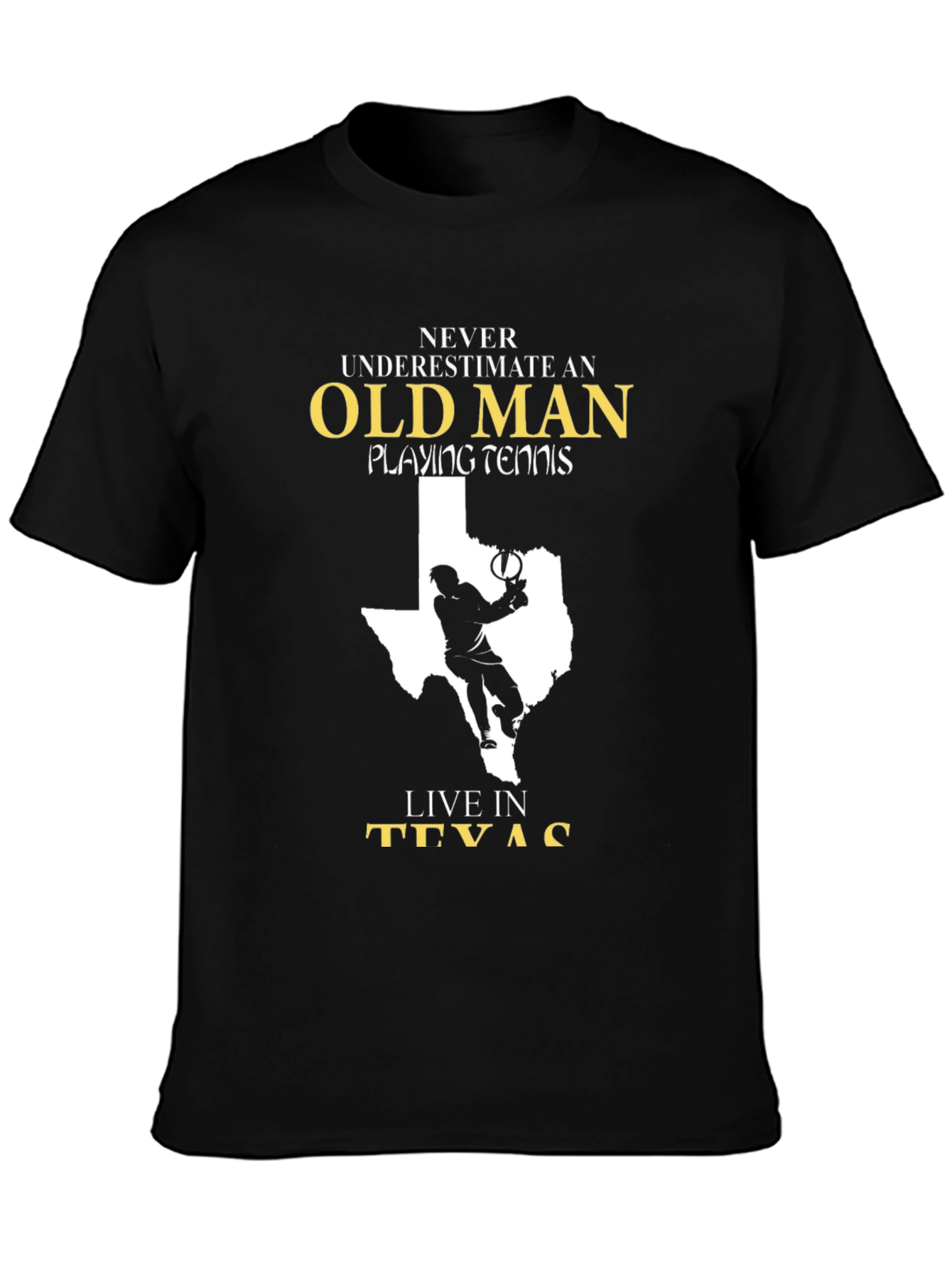 Old Man Tennis Texas T-Shirt