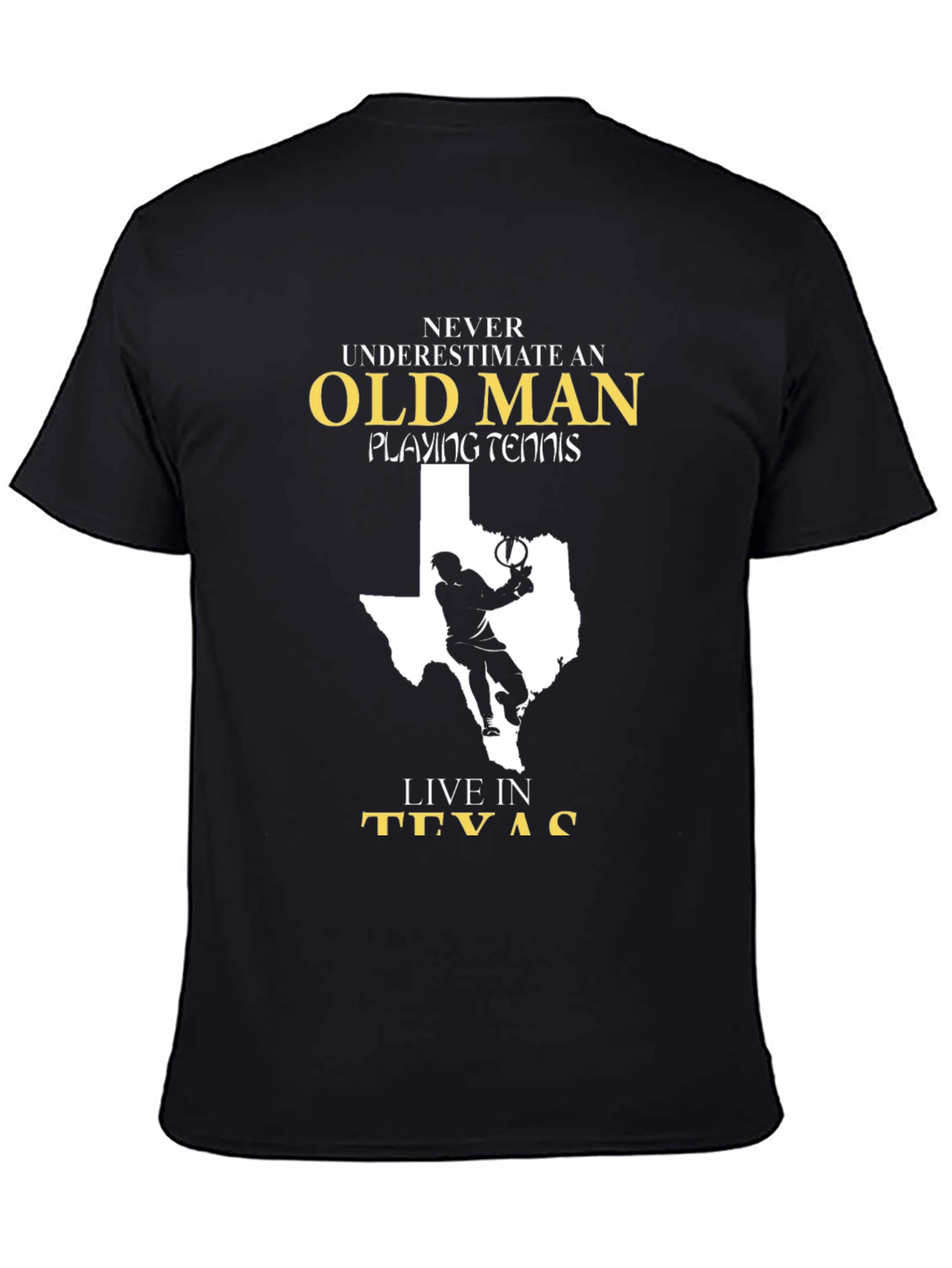 Old Man Tennis Texas T-Shirt