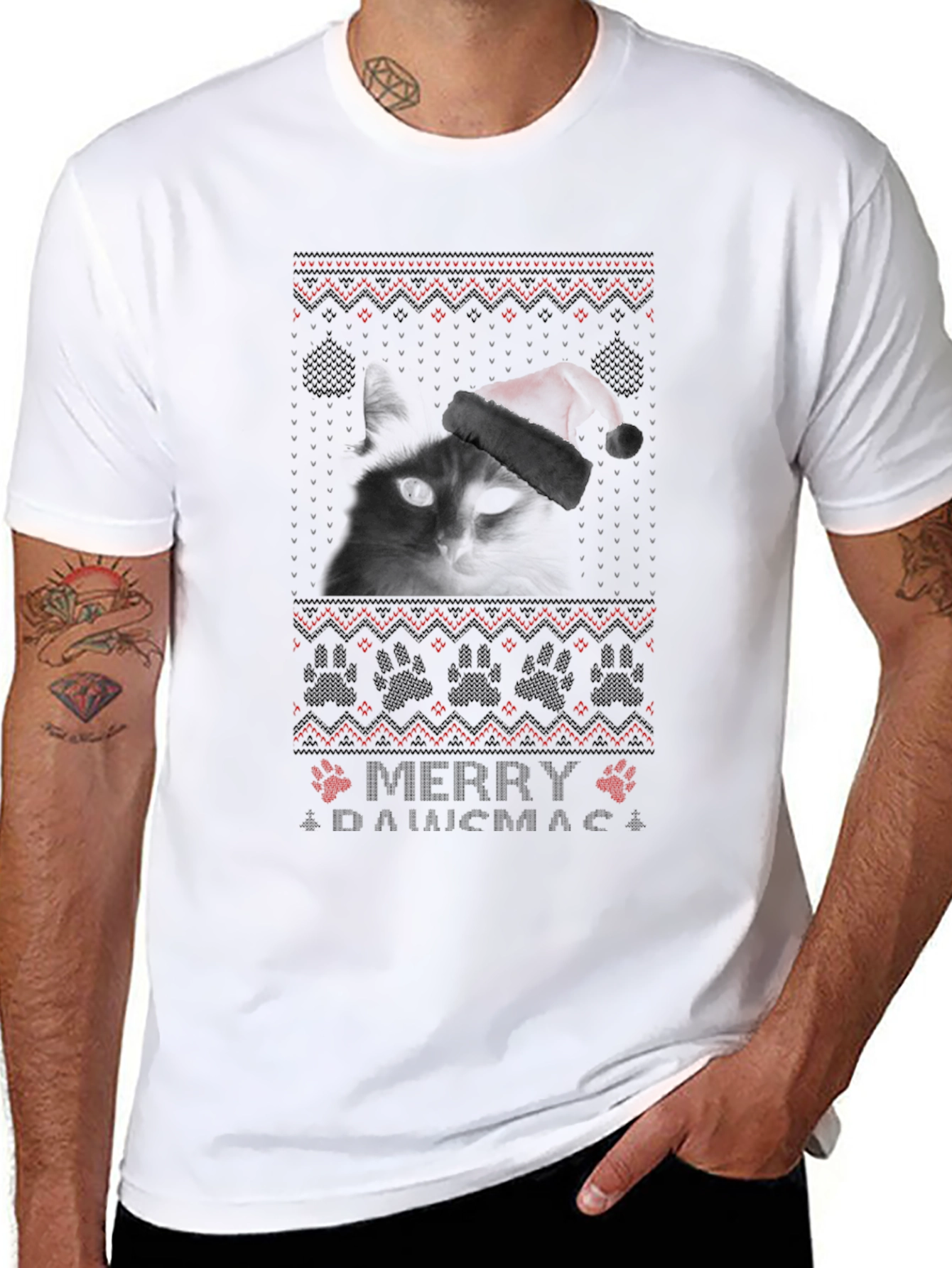 Merry Daiwcmac Dog Ugly Christmas Sweater T-Shirt