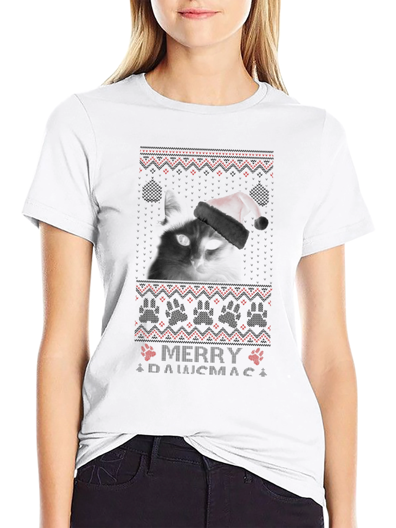 Merry Daiwcmac Dog Ugly Christmas Sweater T-Shirt