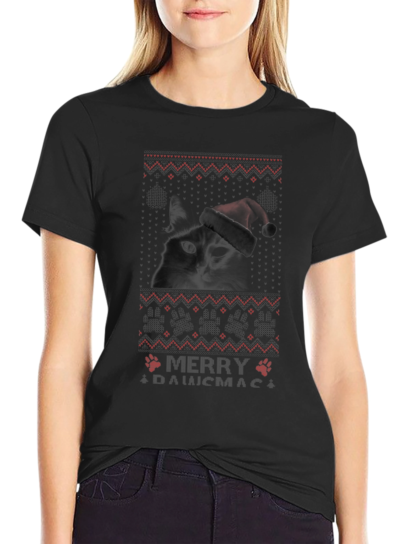 Merry Daiwcmac Dog Ugly Christmas Sweater T-Shirt