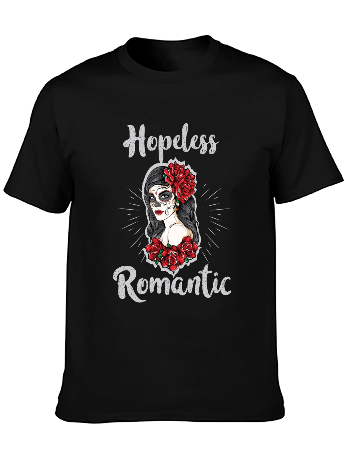 Hopeless Romantic Sugar Skull T-Shirt