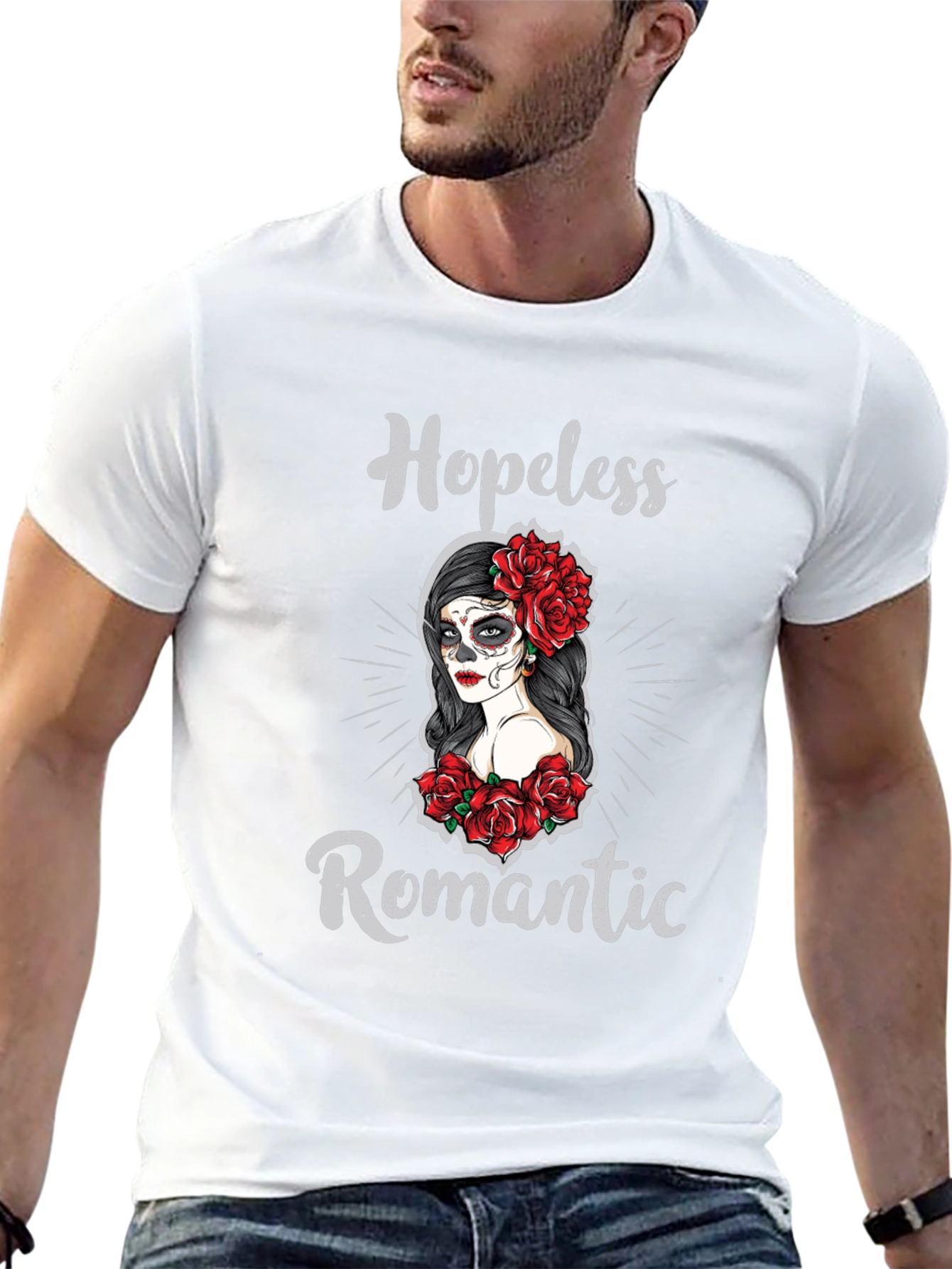 Hopeless Romantic Sugar Skull T-Shirt